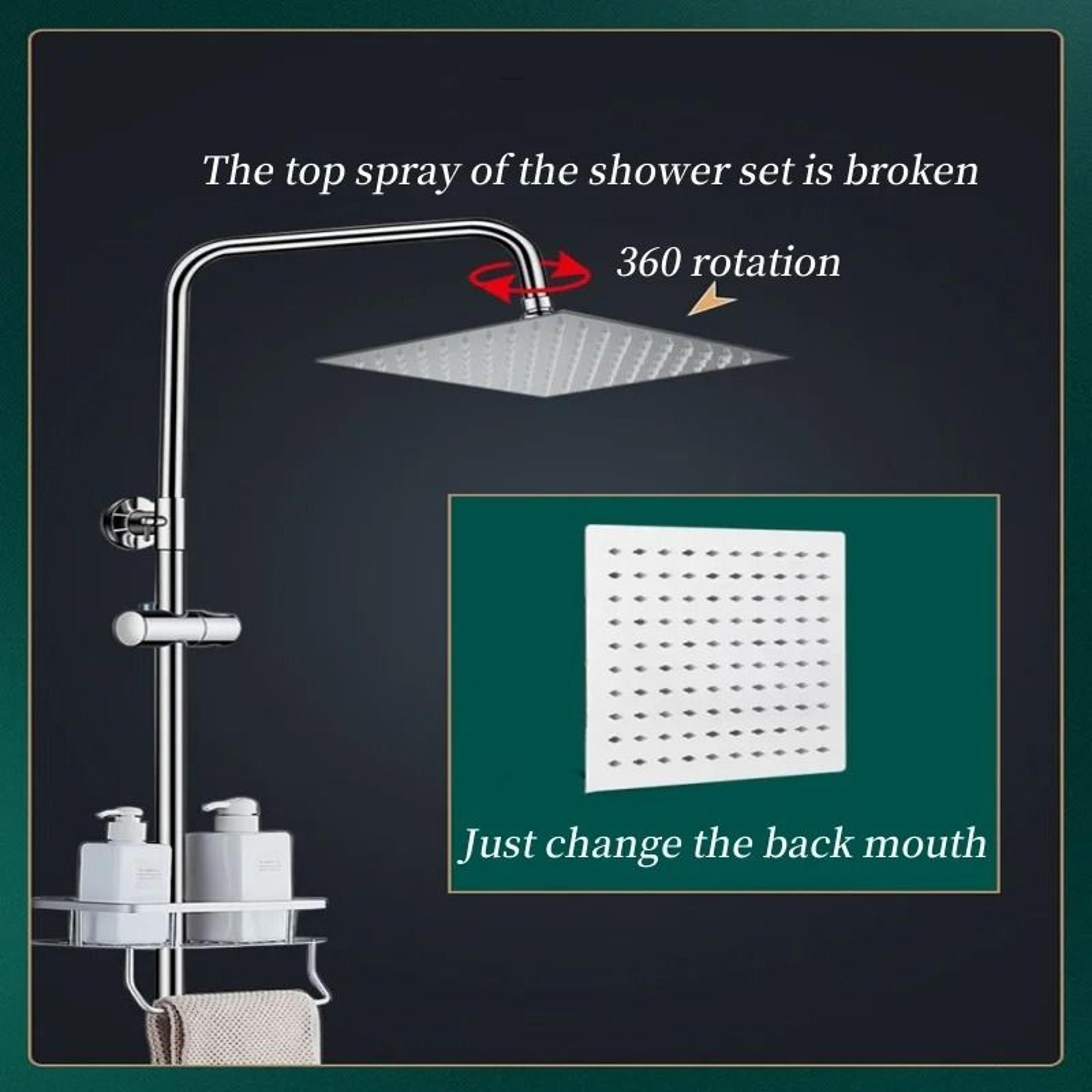 Stainless Steel Square Rainfall Shower Head 5