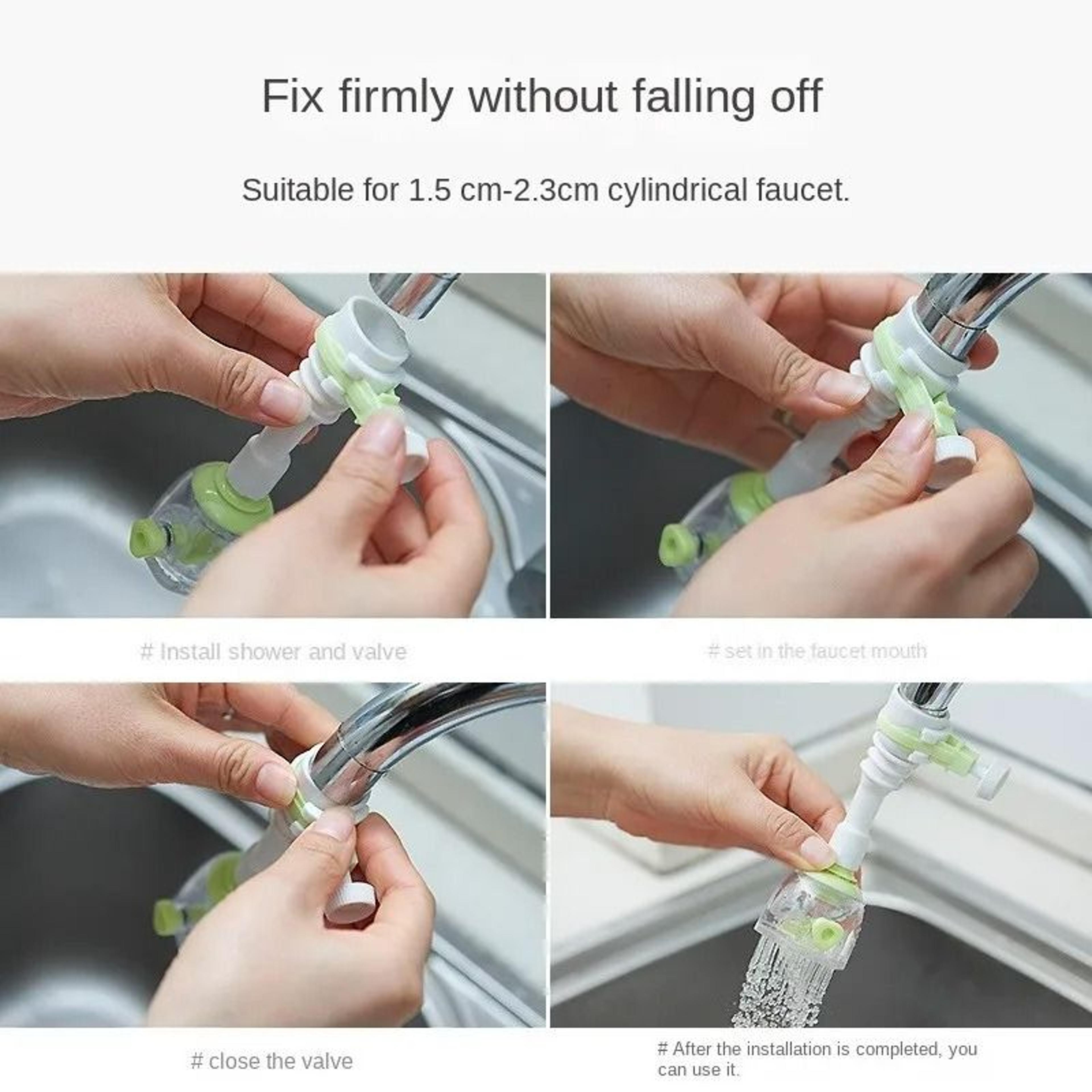 360 Dual Mode Kitchen Faucet Extender And WaterSaving Sprayer 4