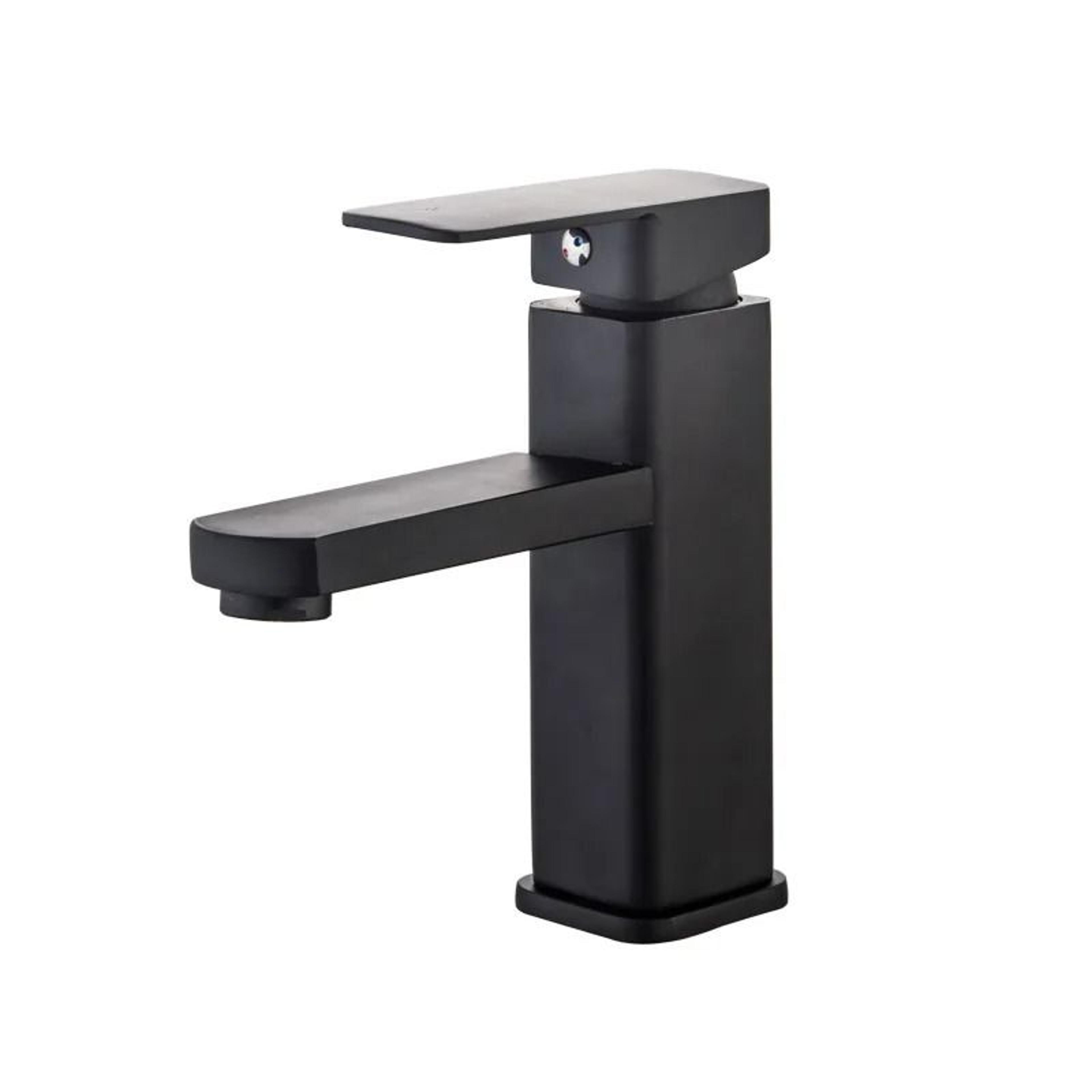 Modern Black ABS Hot And Cold Basin Mixer Faucet 1