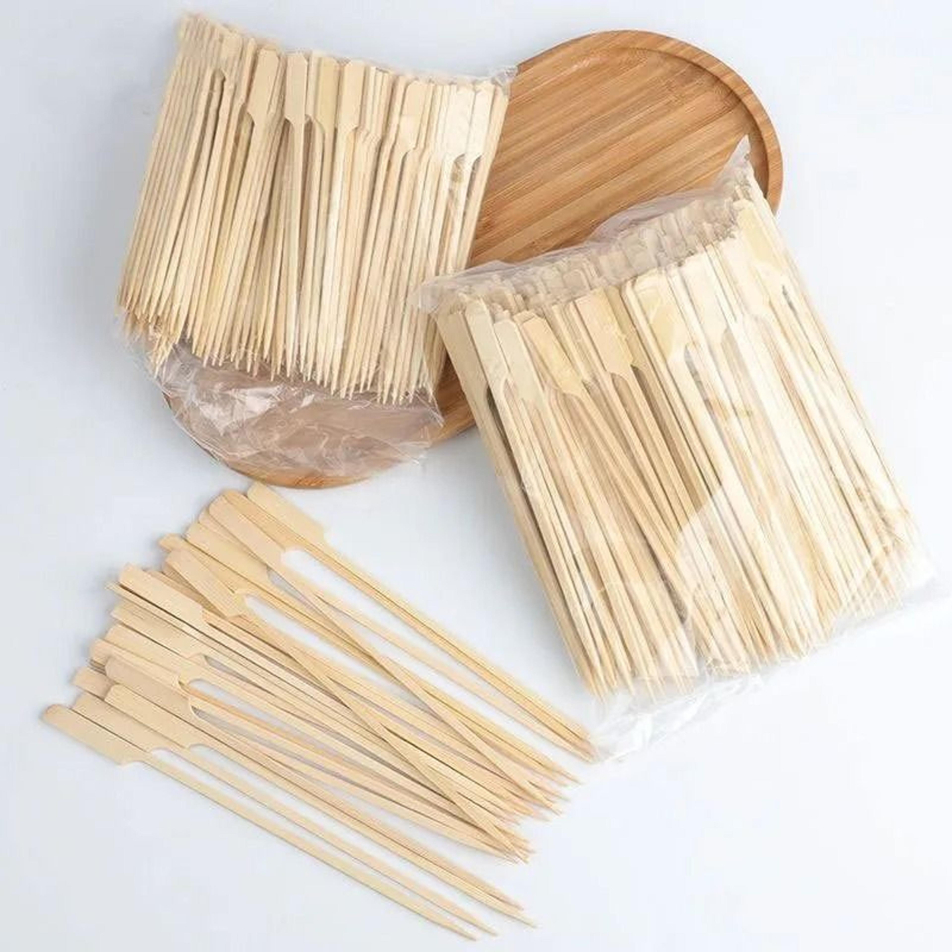 100/200-piece disposable bamboo fruit picks for parties and appetizers
