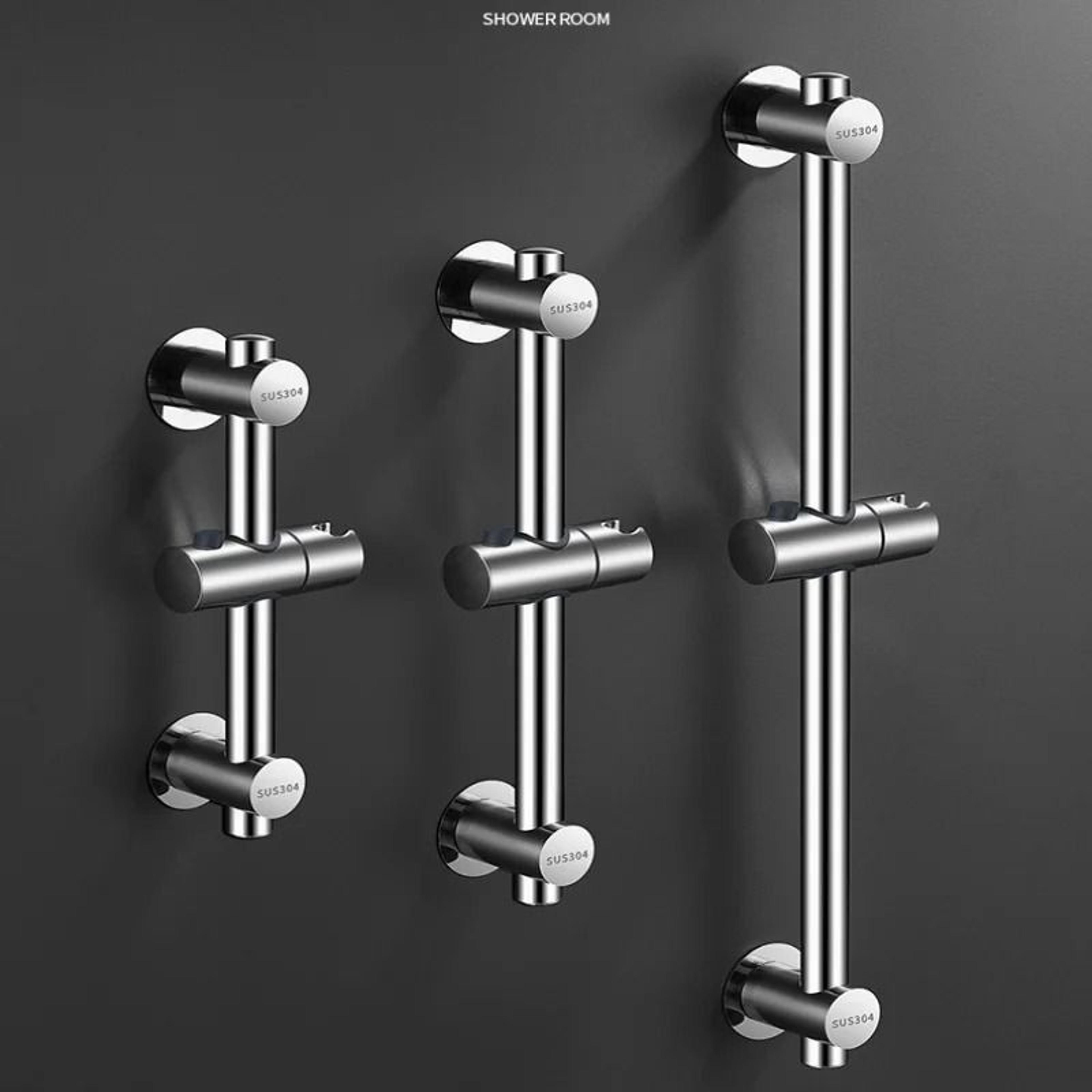 Adjustable WallMounted Shower Slide Bar With Handheld Shower Holder 5