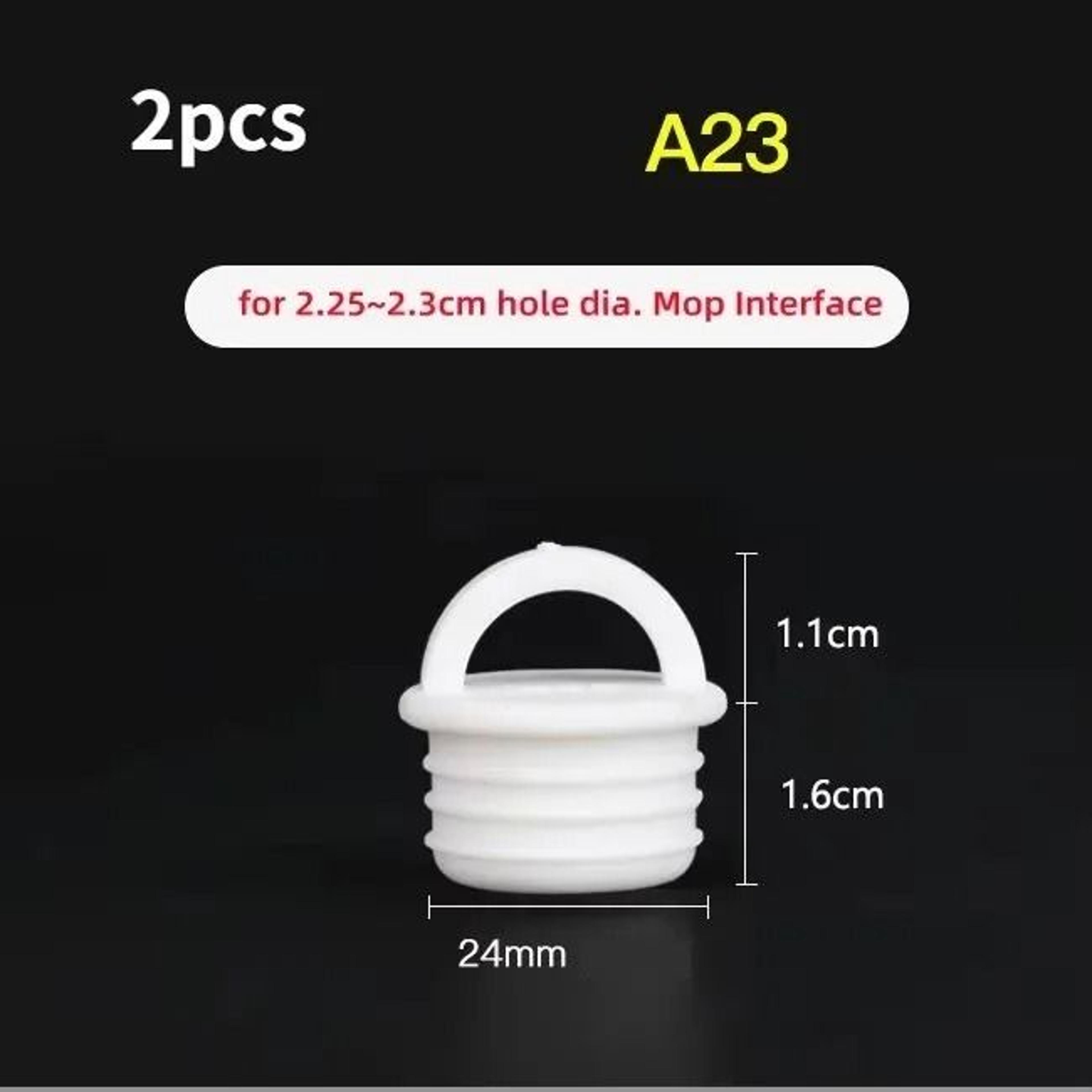 2Piece White Mop Bucket Drain Stopper With Pull Handle 5