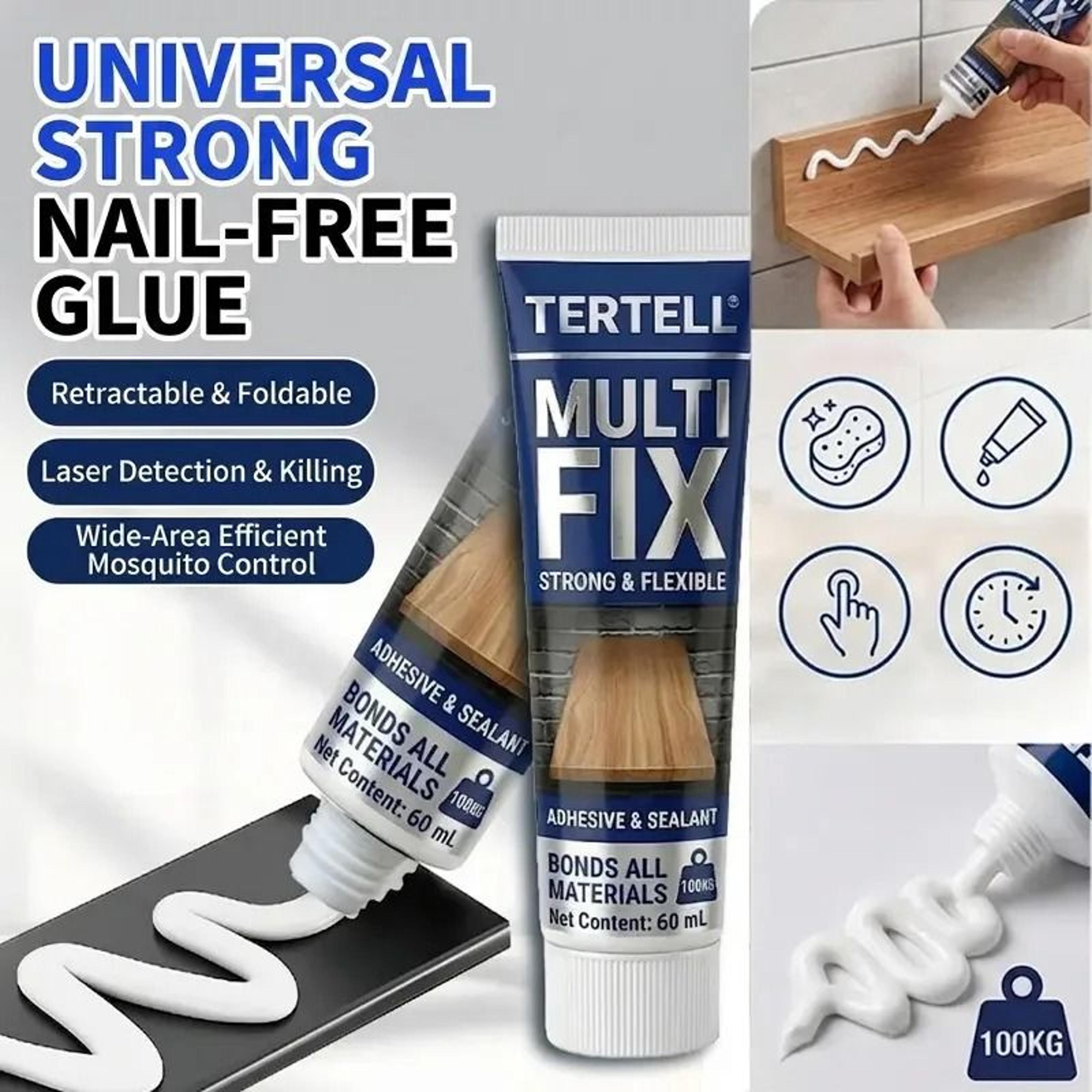 strong waterproof no-drill adhesive for tile glass and home mounting