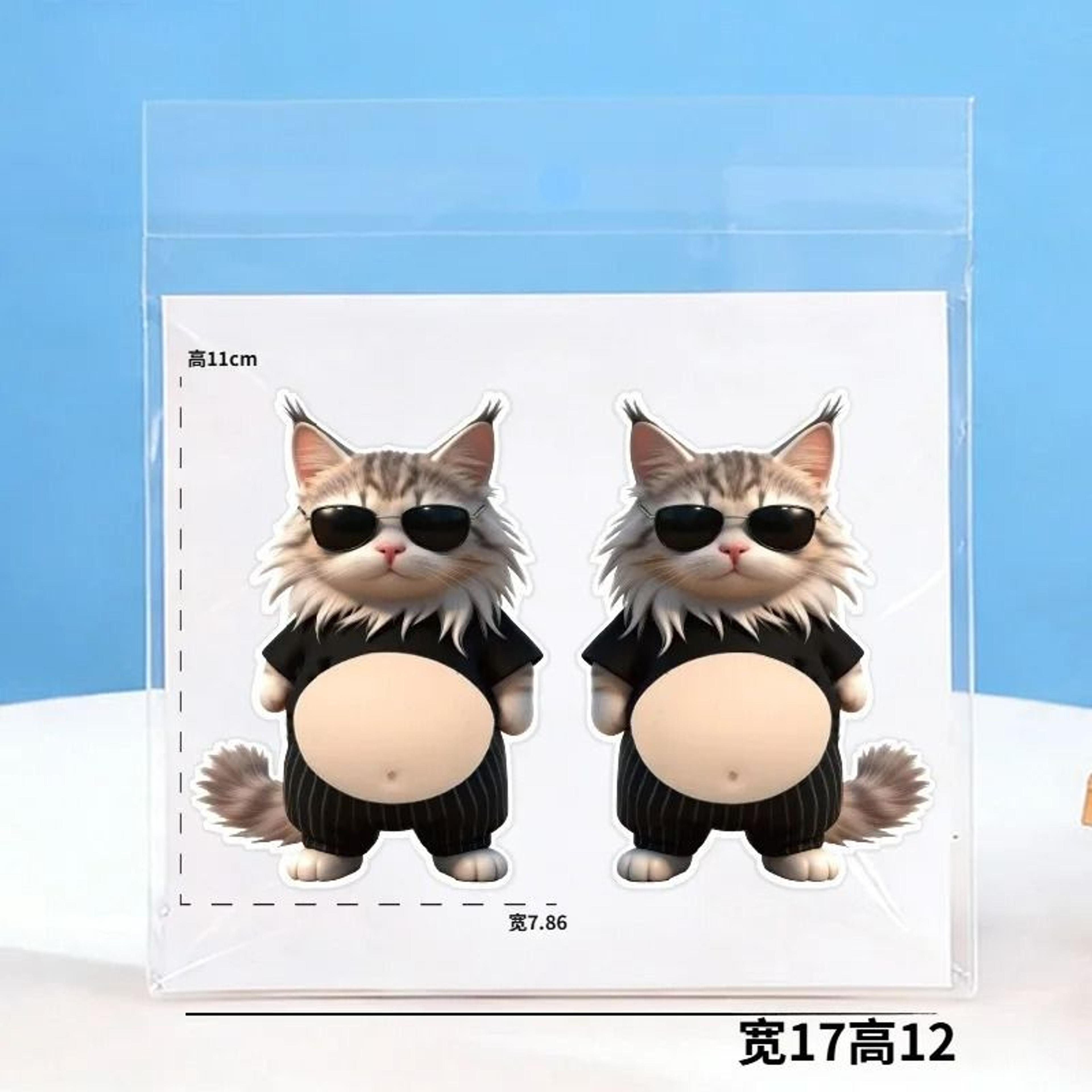 3D Squishy Cat Belly Sticker For Phone Cases And Car Decor 1