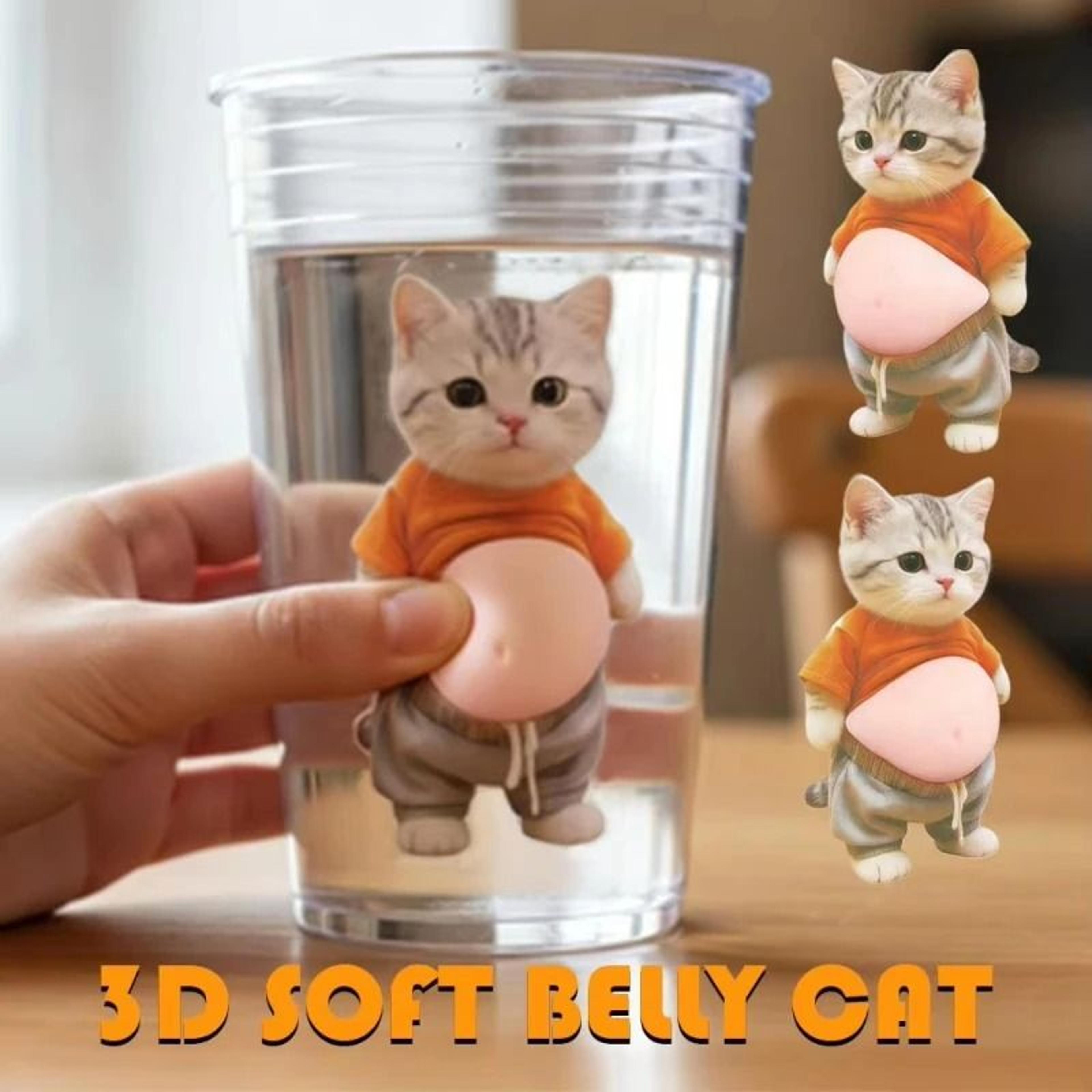 3D Squishy Cat Belly Sticker For Phone Cases And Car Decor 8