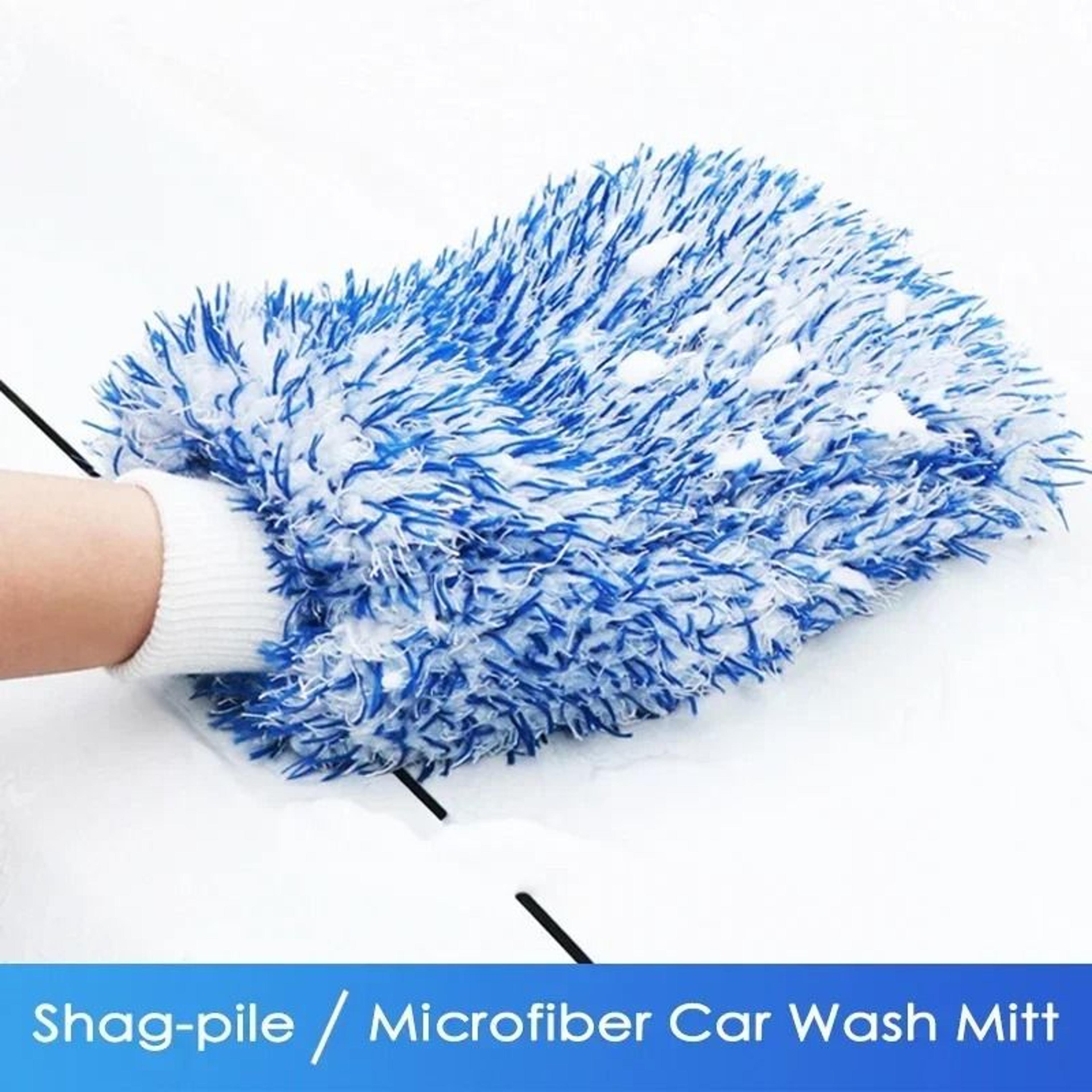 Plush Microfiber Car Wash Mitt For Cleaning And Dusting 8