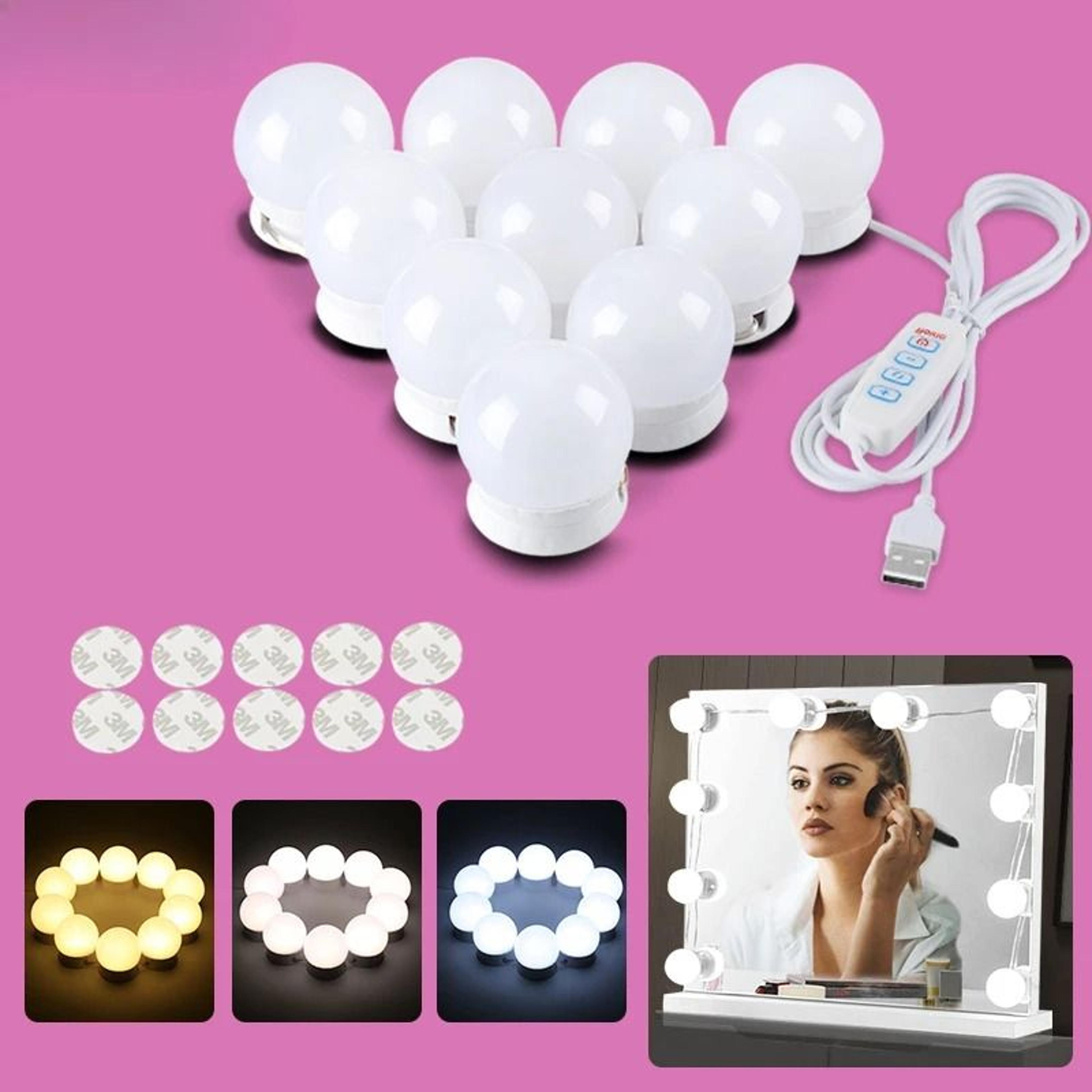 StickOn Hollywood Vanity Mirror Lights With 3 Color Modes 7