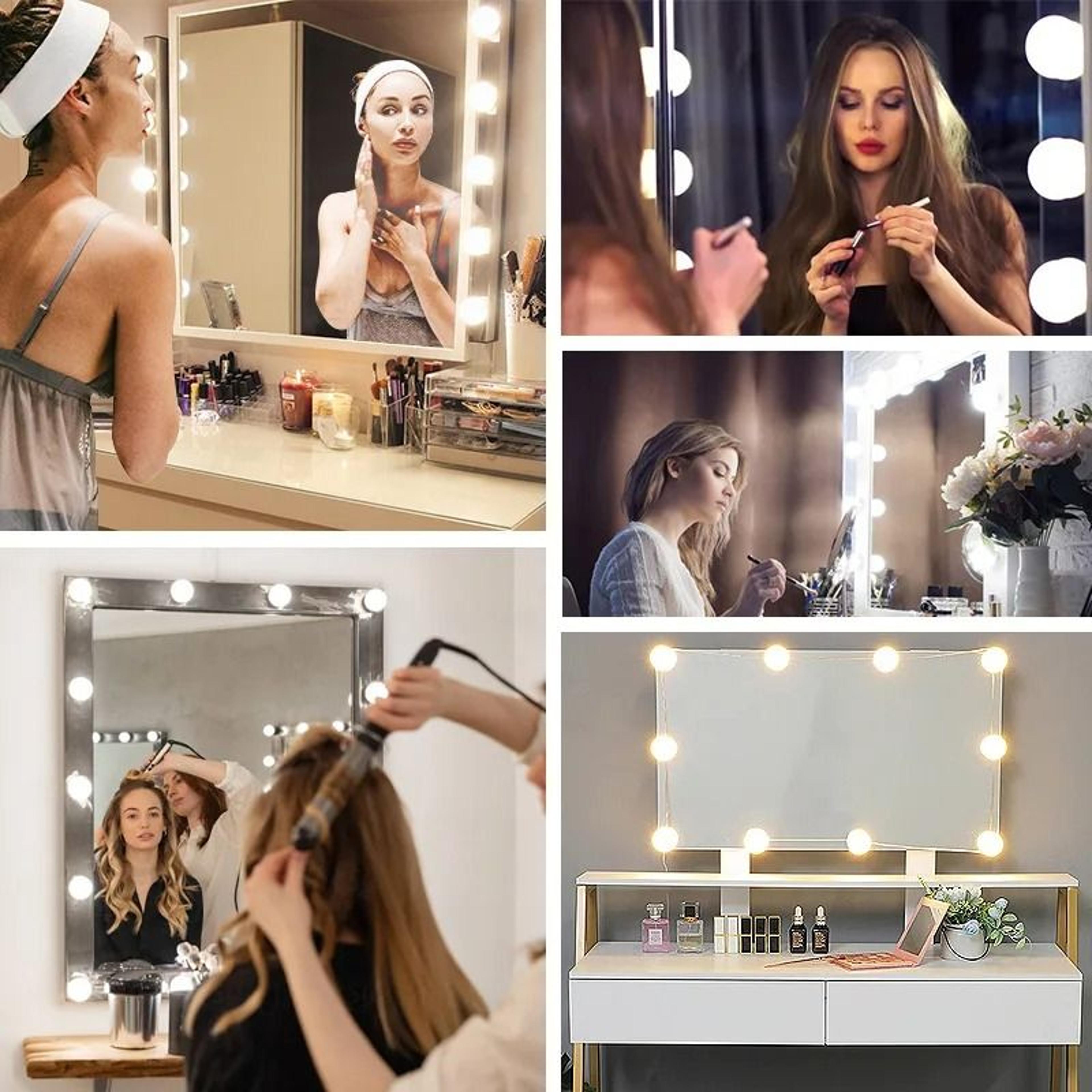 StickOn Hollywood Vanity Mirror Lights With 3 Color Modes 9
