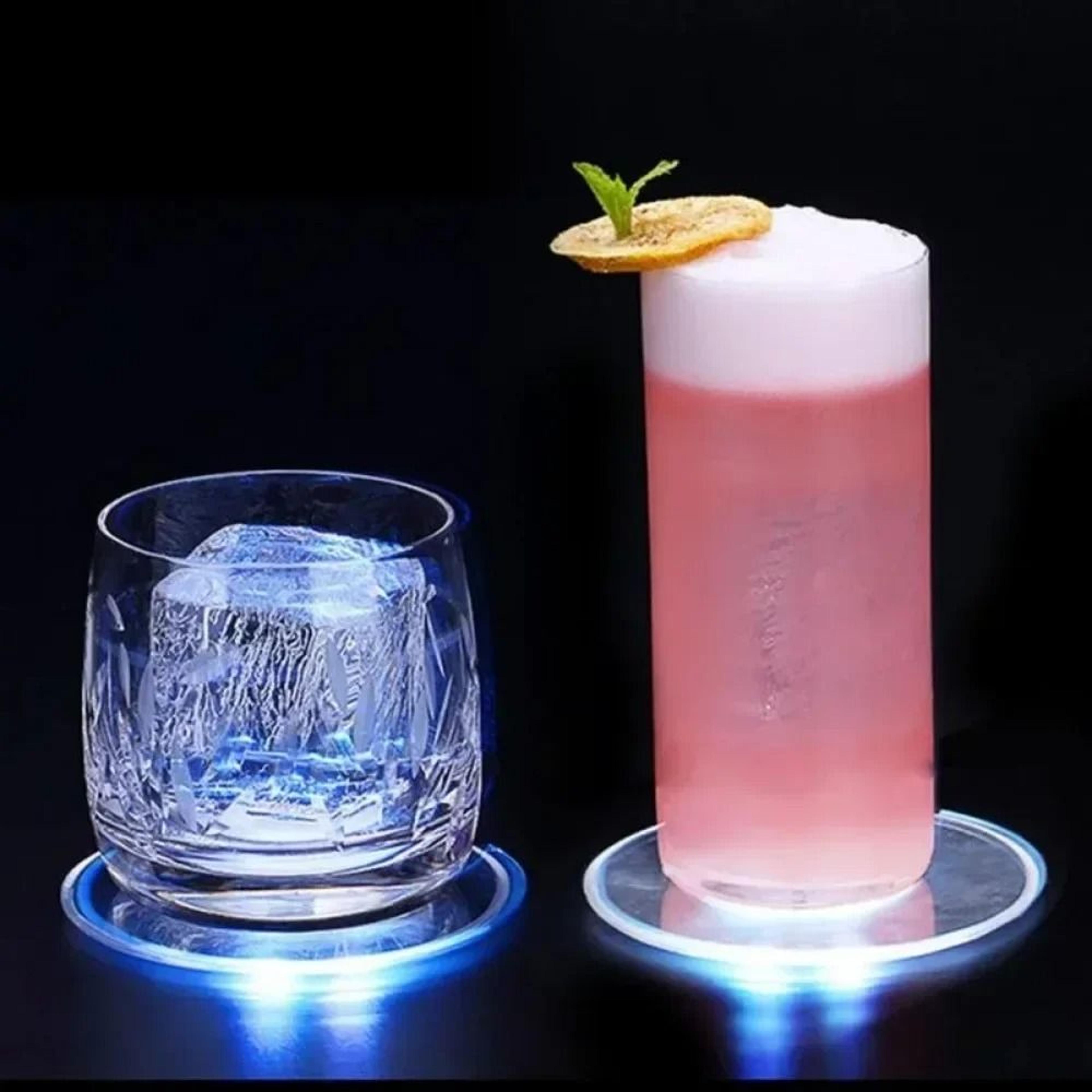 Colorful LED Bottle Light Sticker And Flashing Drink Coaster 7