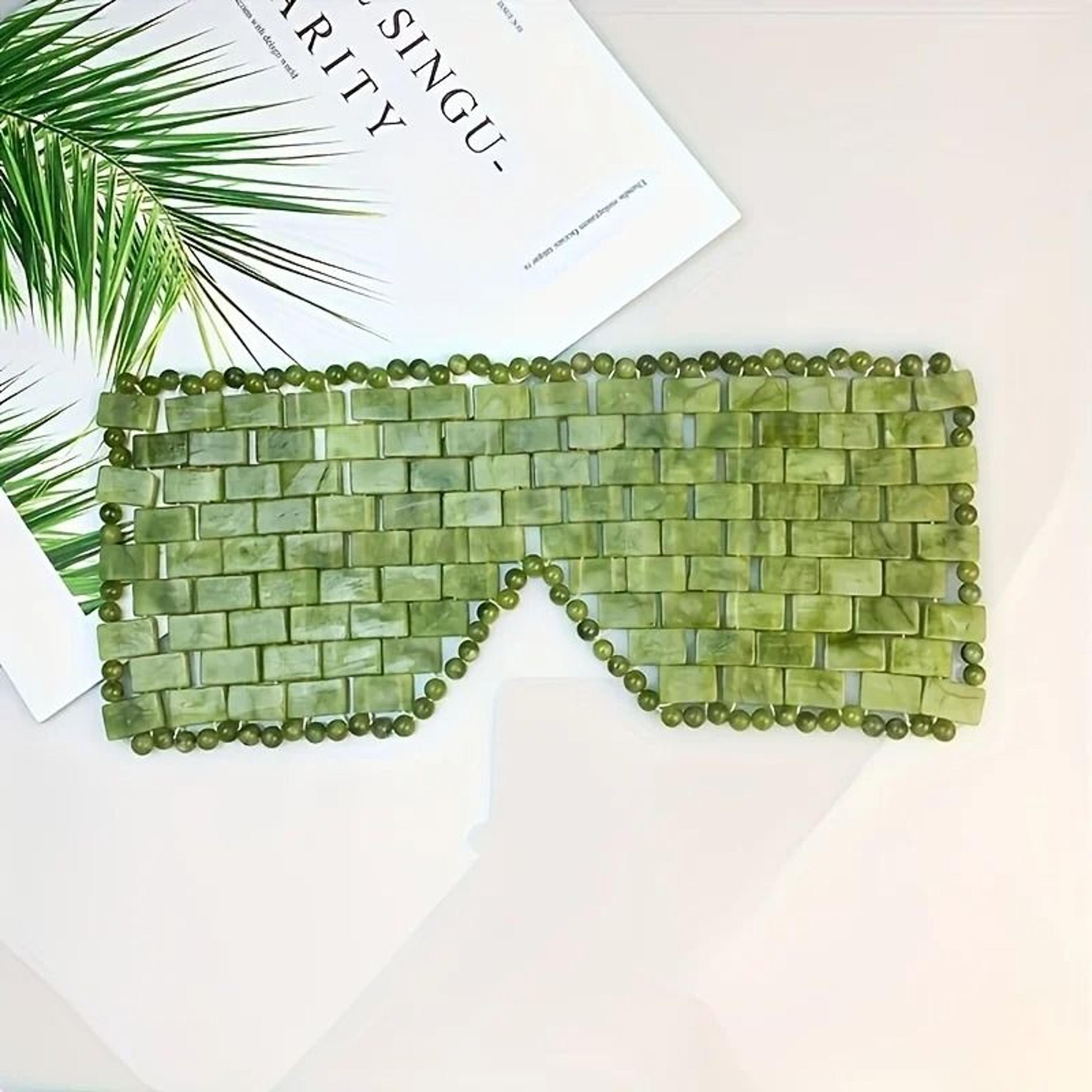 Cooling Jade Facial Eye Mask For Relaxing Massage And Skincare 3