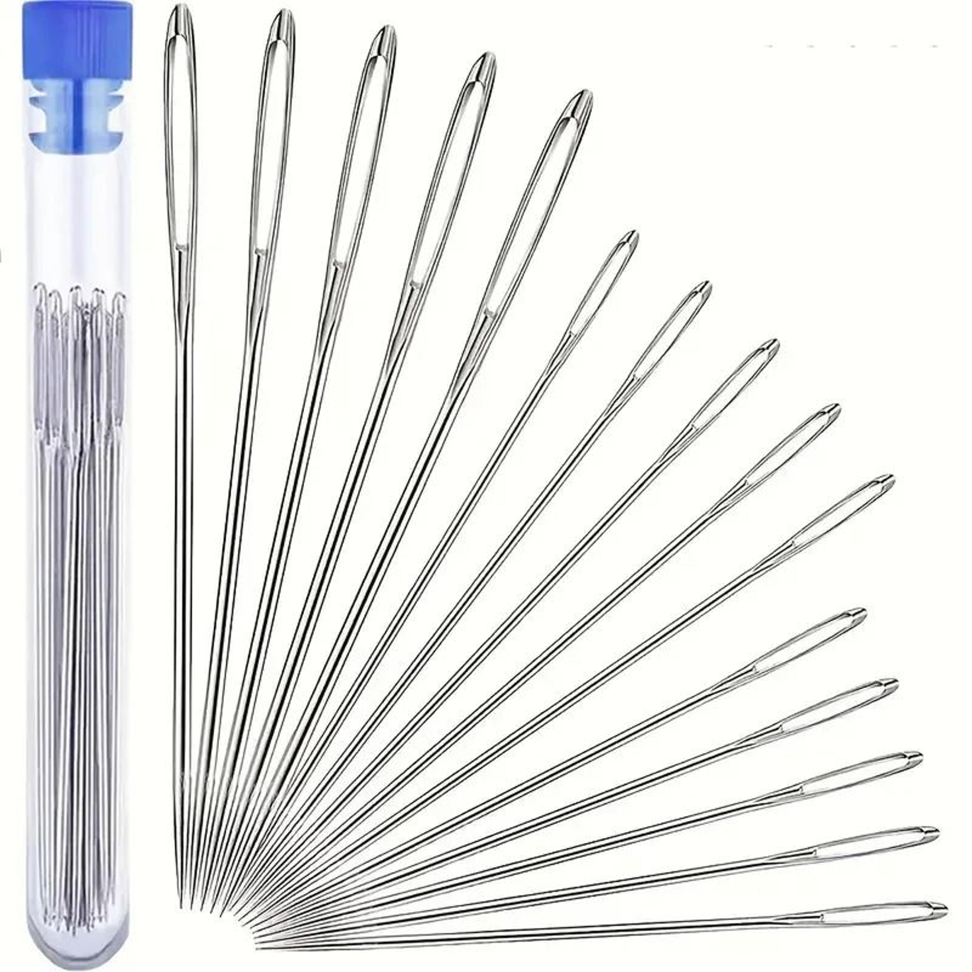 1525PCS Large Eye Steel Sewing Needles For Leather Yarn And Crafts 1
