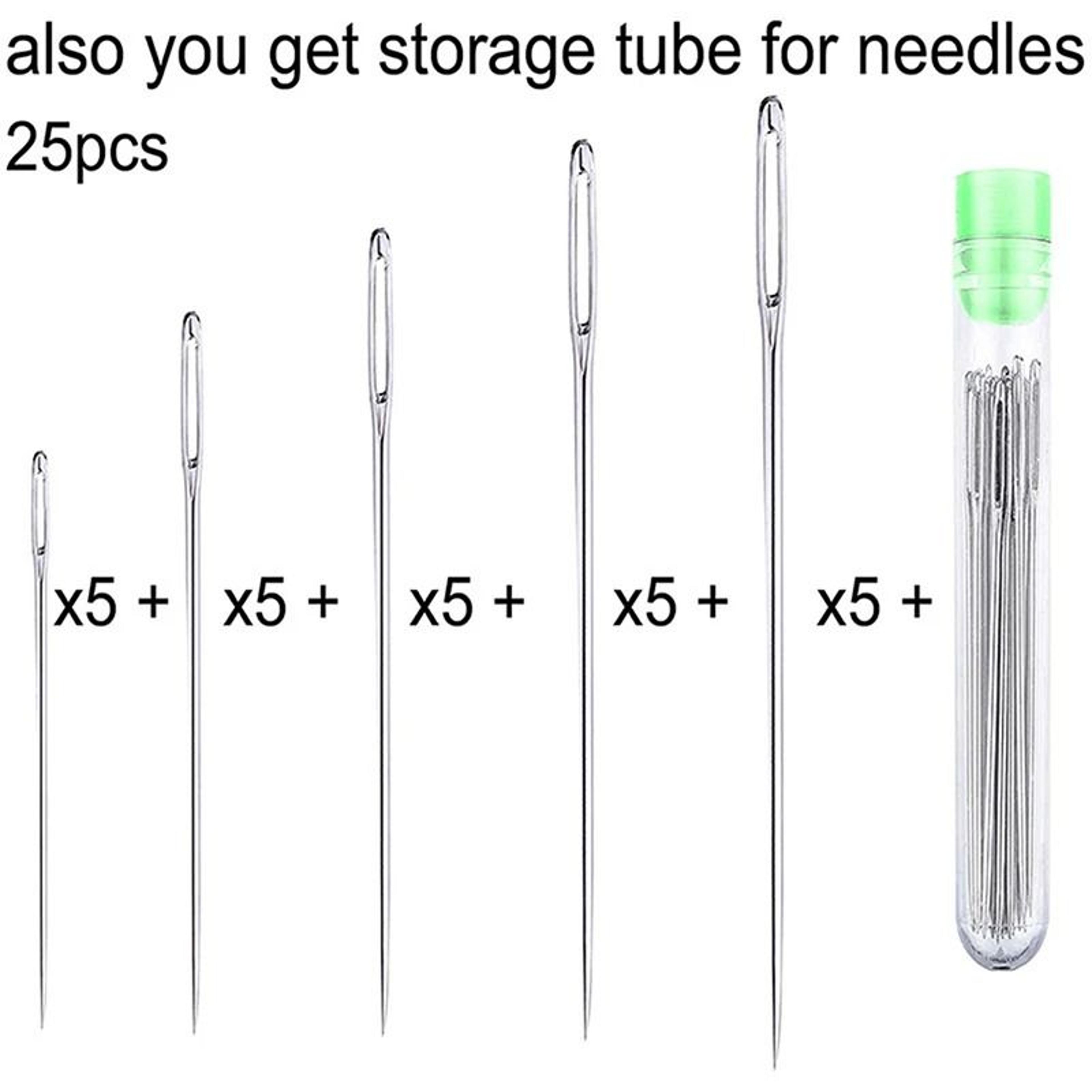 1525PCS Large Eye Steel Sewing Needles For Leather Yarn And Crafts 3