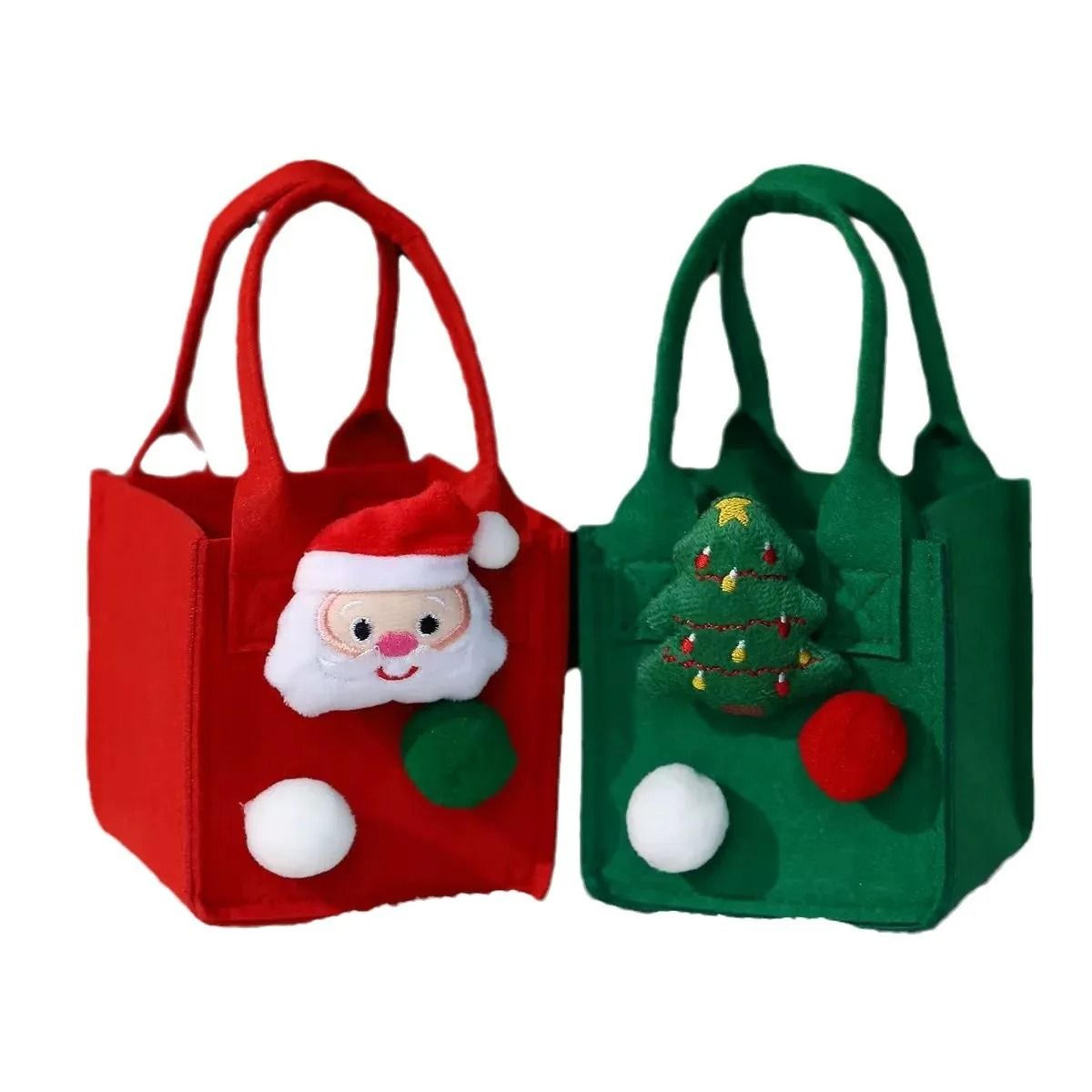Felt Christmas Gift Bag With Tree Design For Candy And Presents 3
