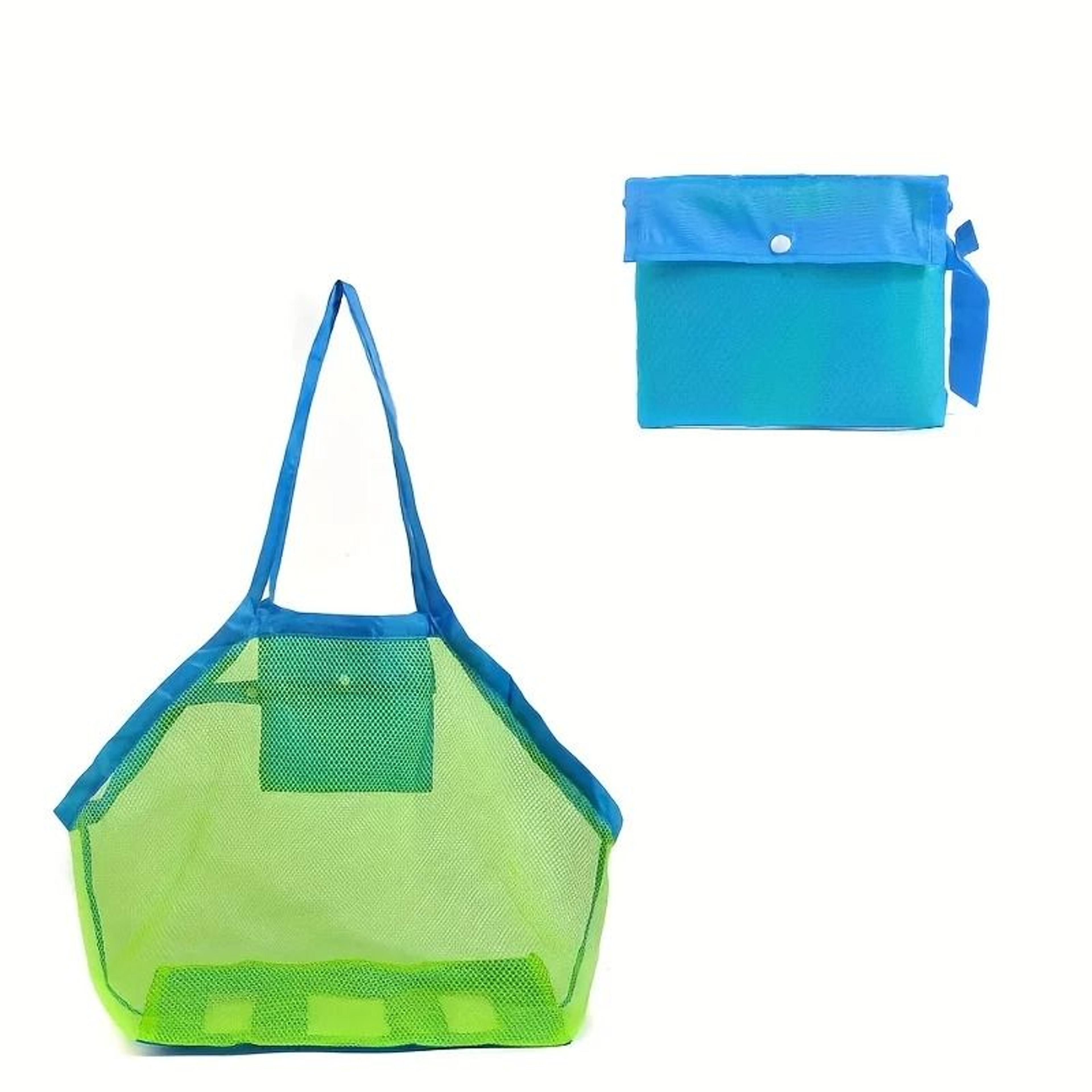 large mesh beach bag for toys towels and travel storage