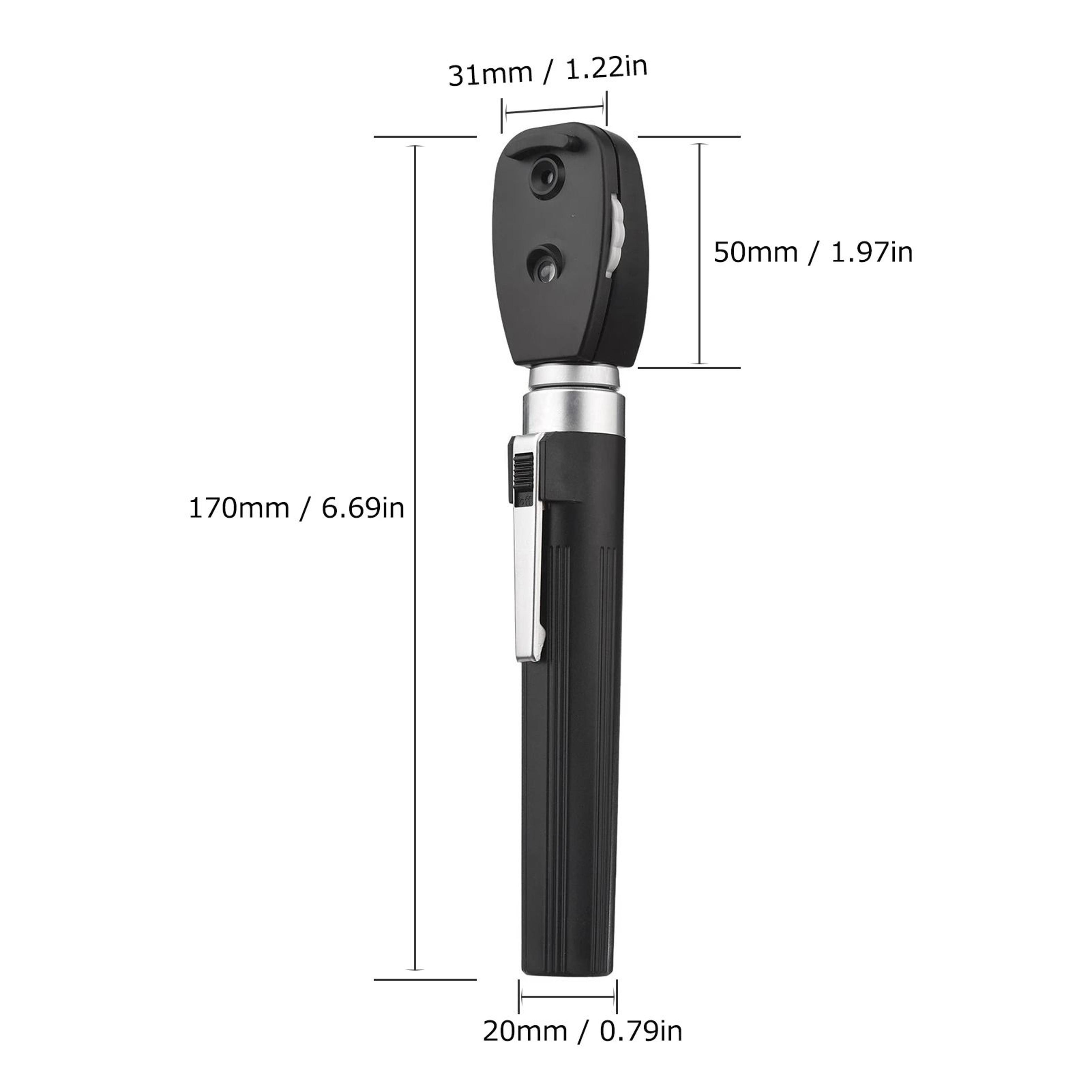 portable direct ophthalmoscope with 5 apertures for eye examination