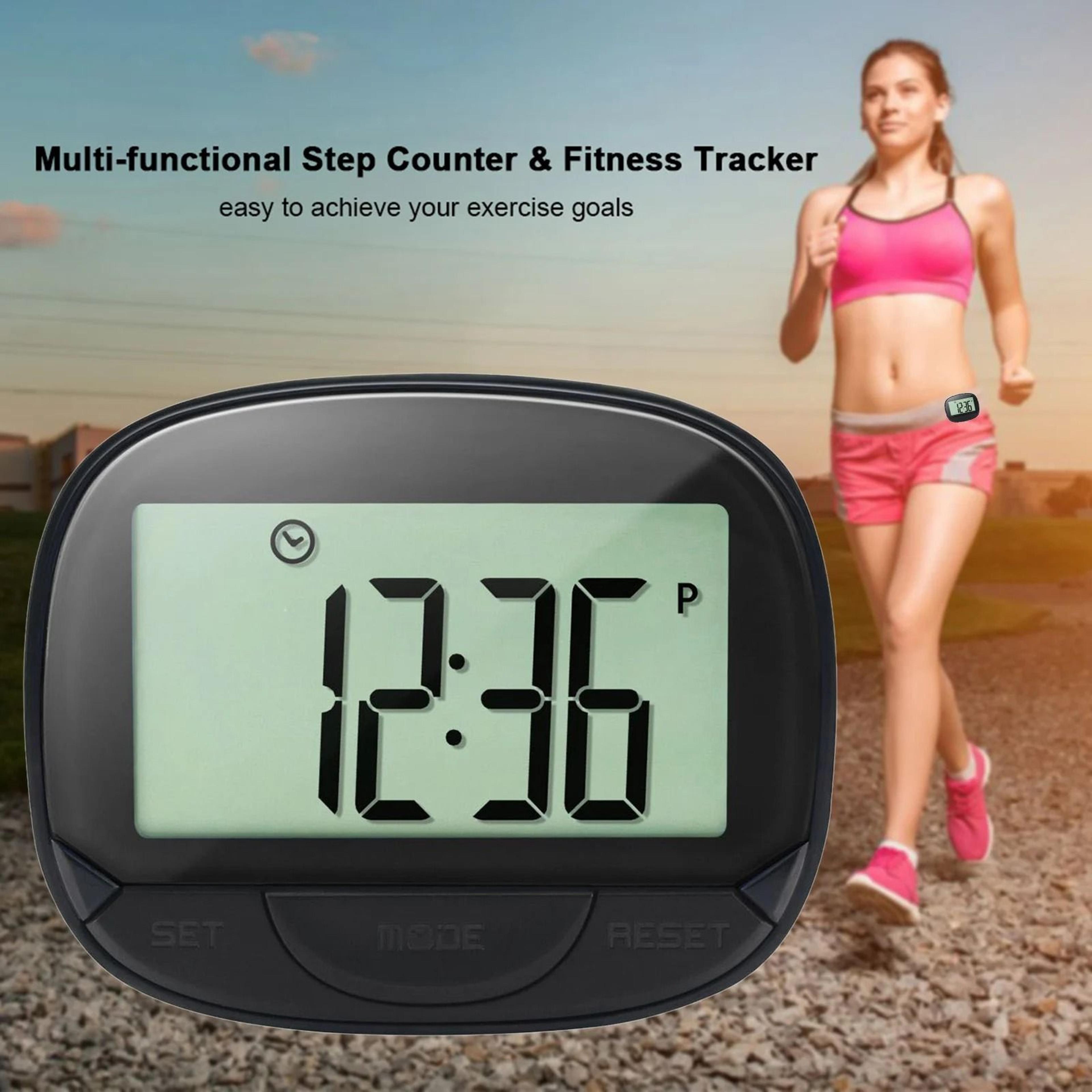 3d clip-on pedometer step counter for walking distance and calories