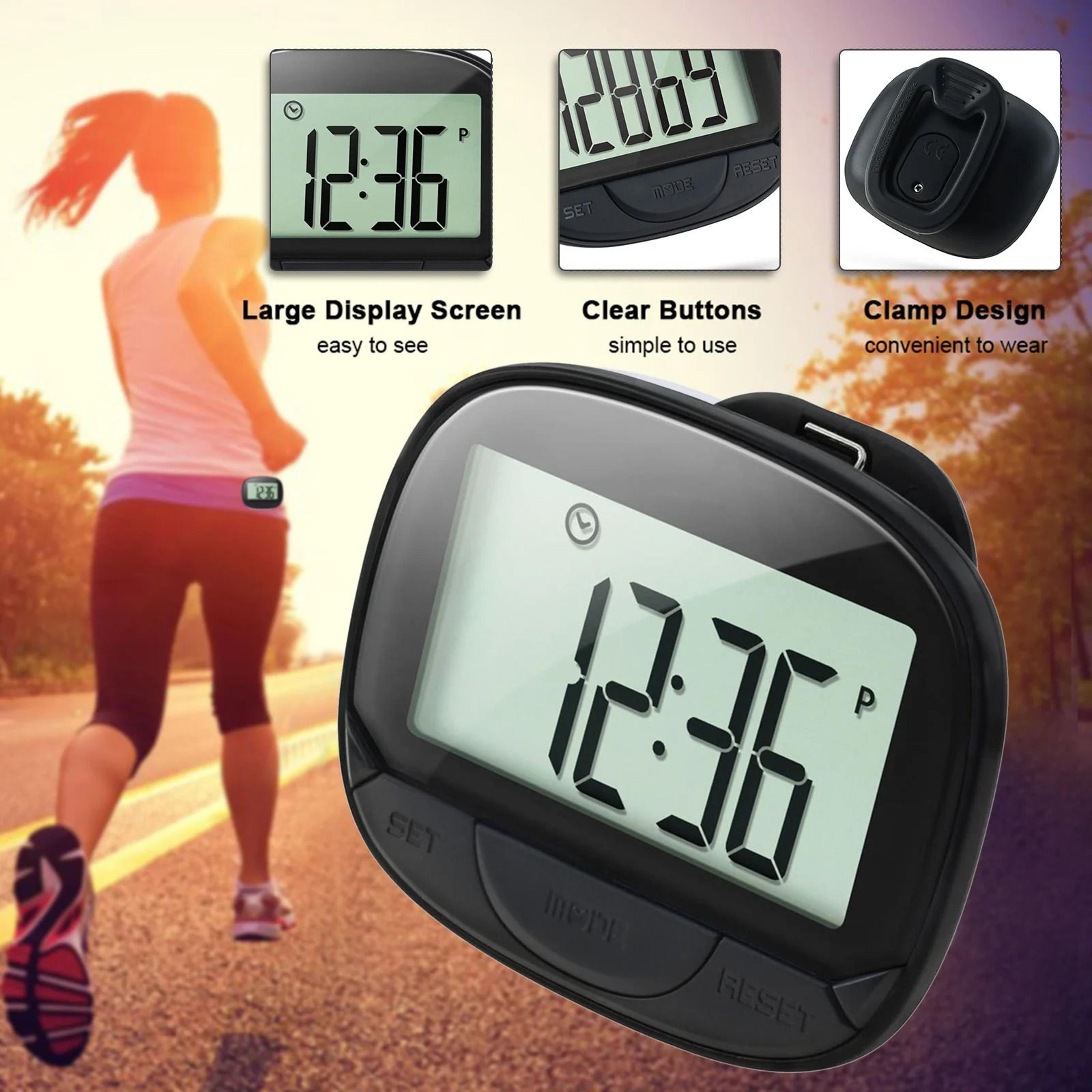3D ClipOn Pedometer Step Counter For Walking Distance And Calories 5