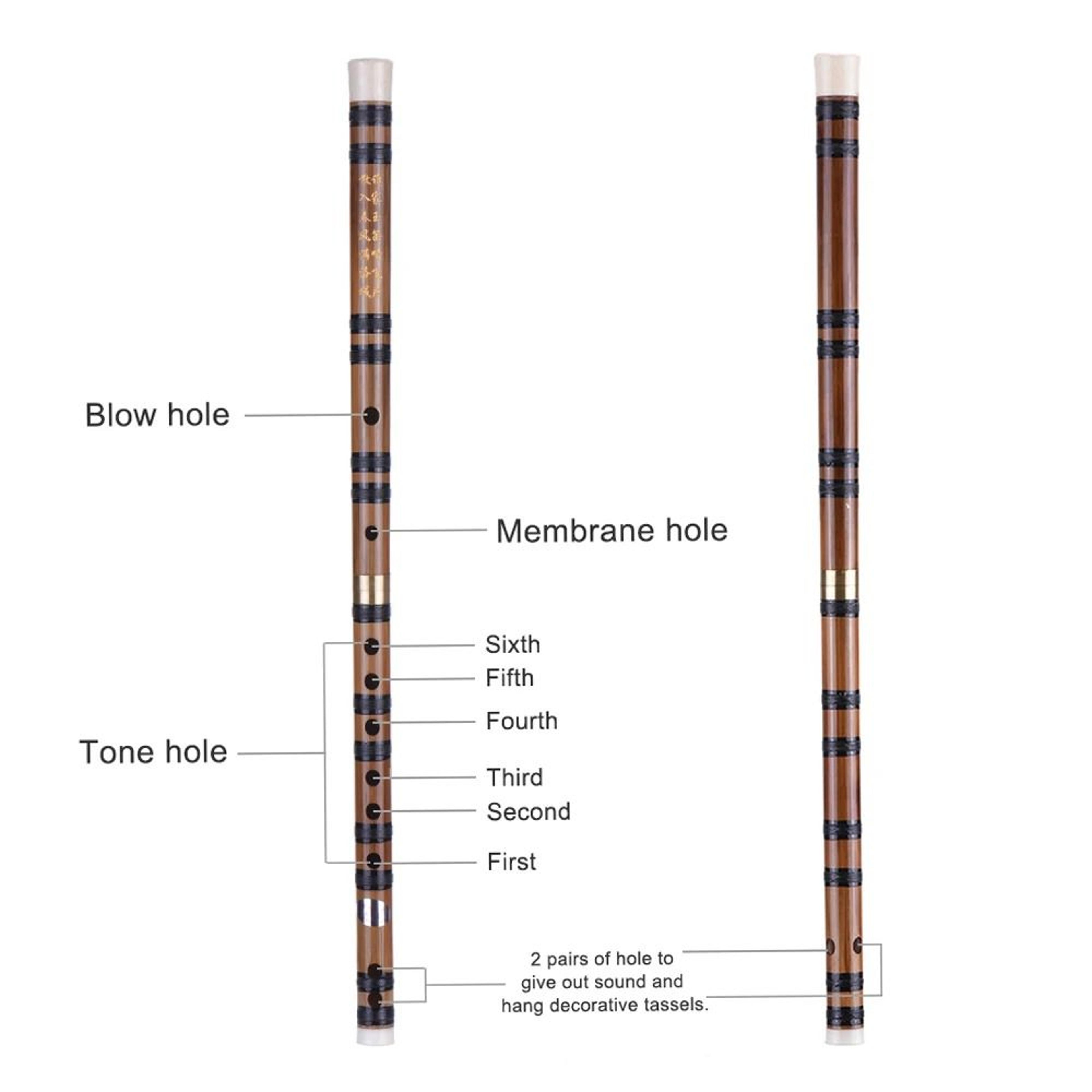 Handmade E Key Bitter Bamboo Dizi Flute For Beginners 4