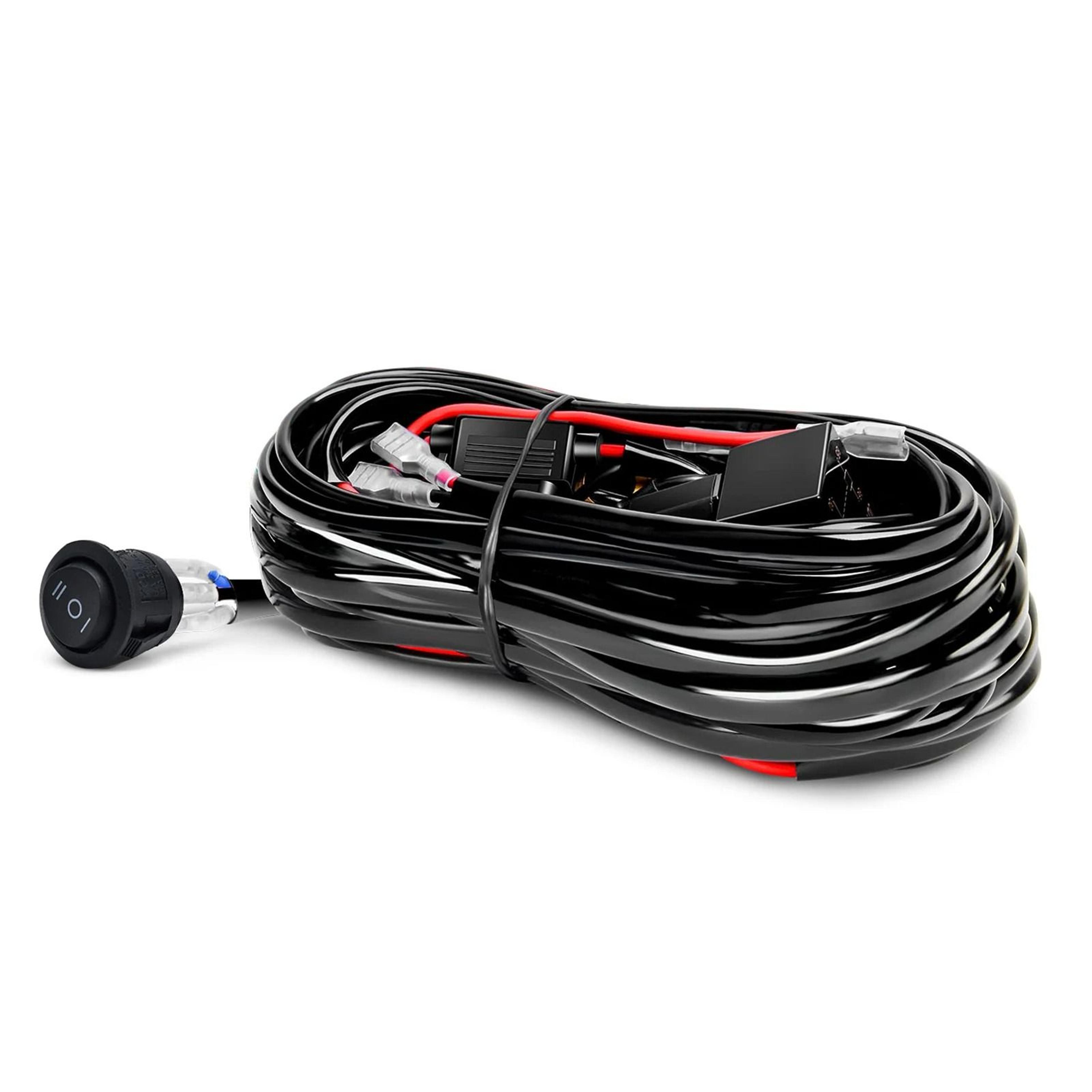 480w dual lead led light bar wiring harness with waterproof switch
