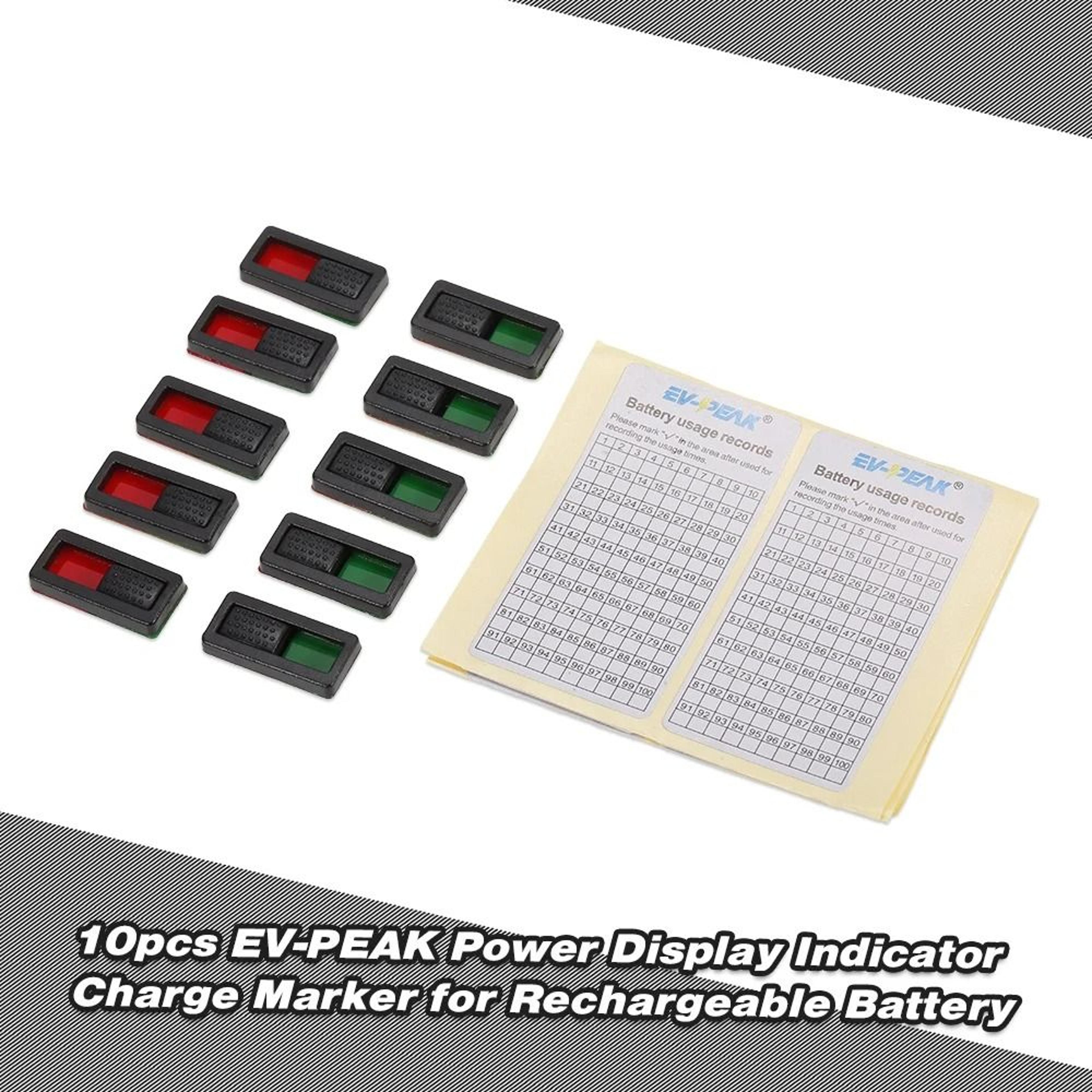 10PCS EVPEAK GA102 Rechargeable Battery Charge Marker And Record Sticker Set 4