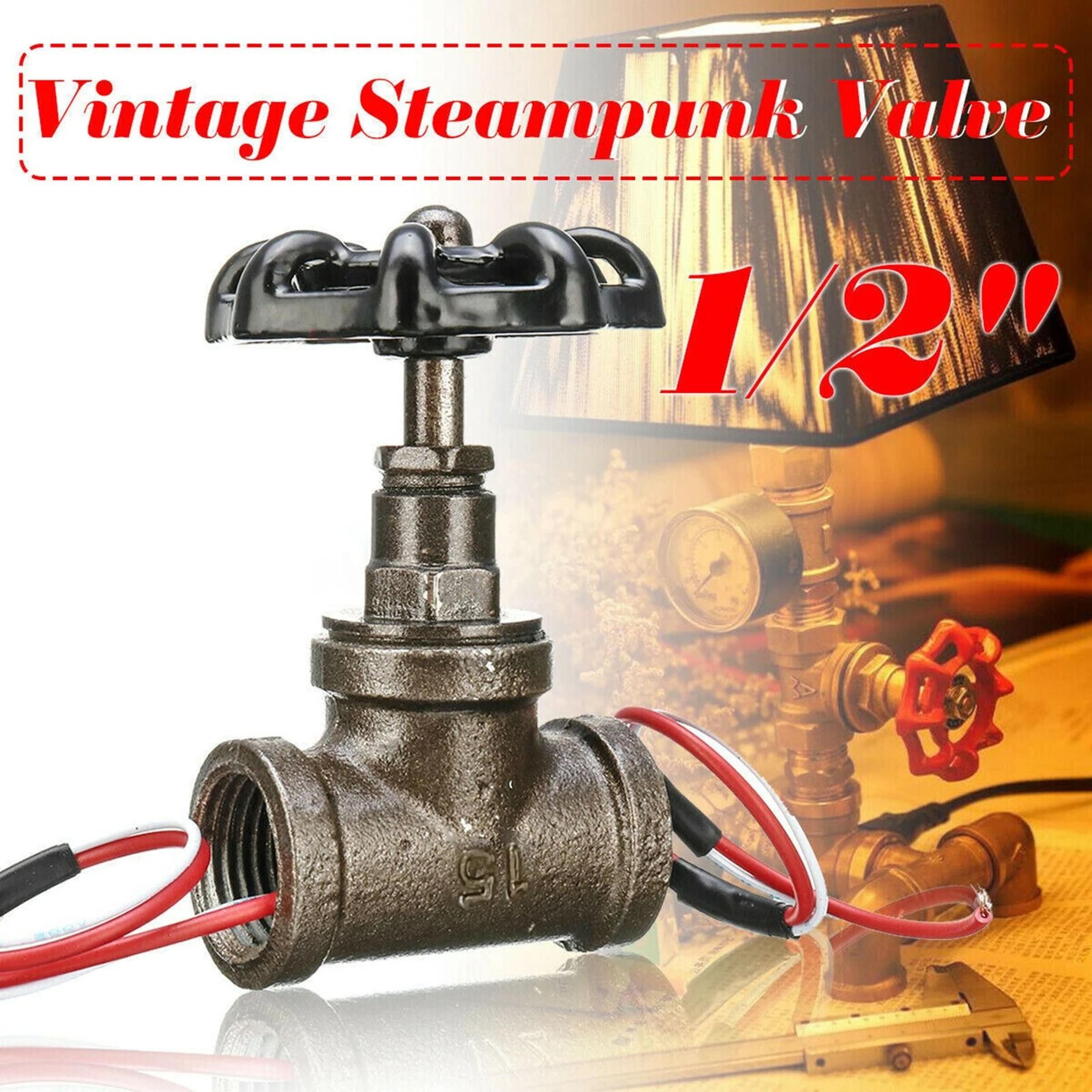 12 Inch Vintage Steampunk Stop Valve Light Switch With Wire 1
