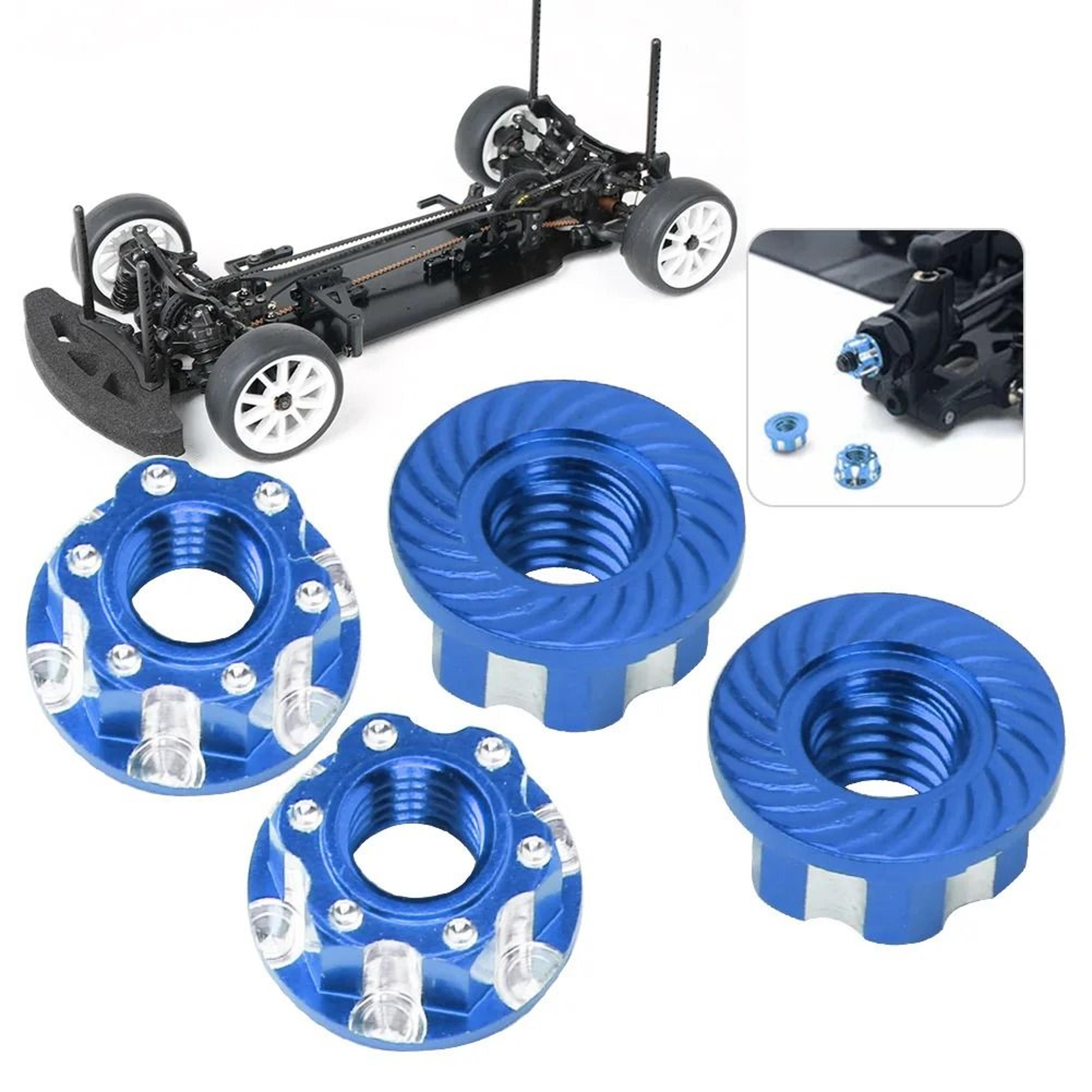 4PCS M4 Aluminum Hex Nuts For HSP D3 D4 110 RC Cars 9