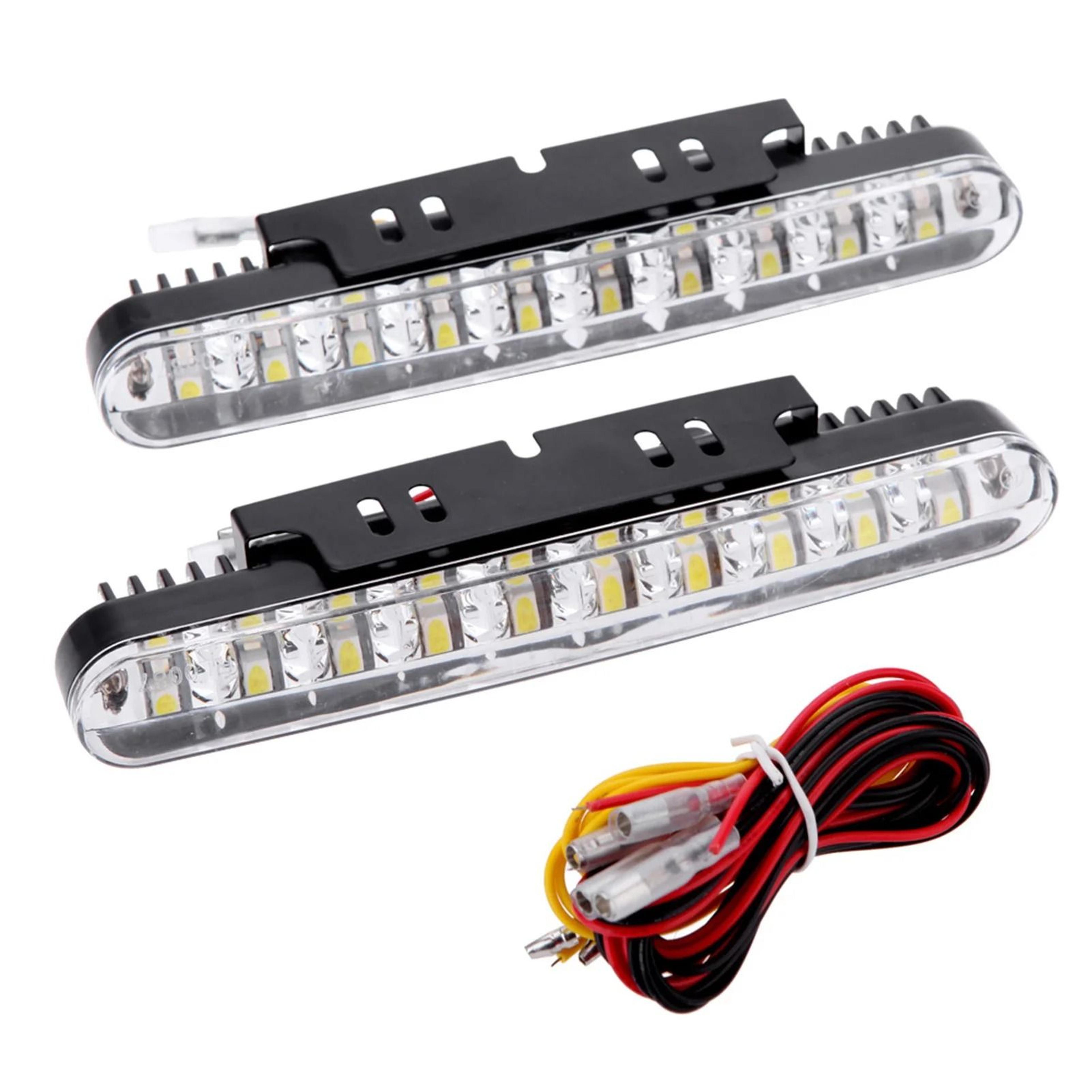 30 led car daytime running lights with turn signal indicators 2-piece set