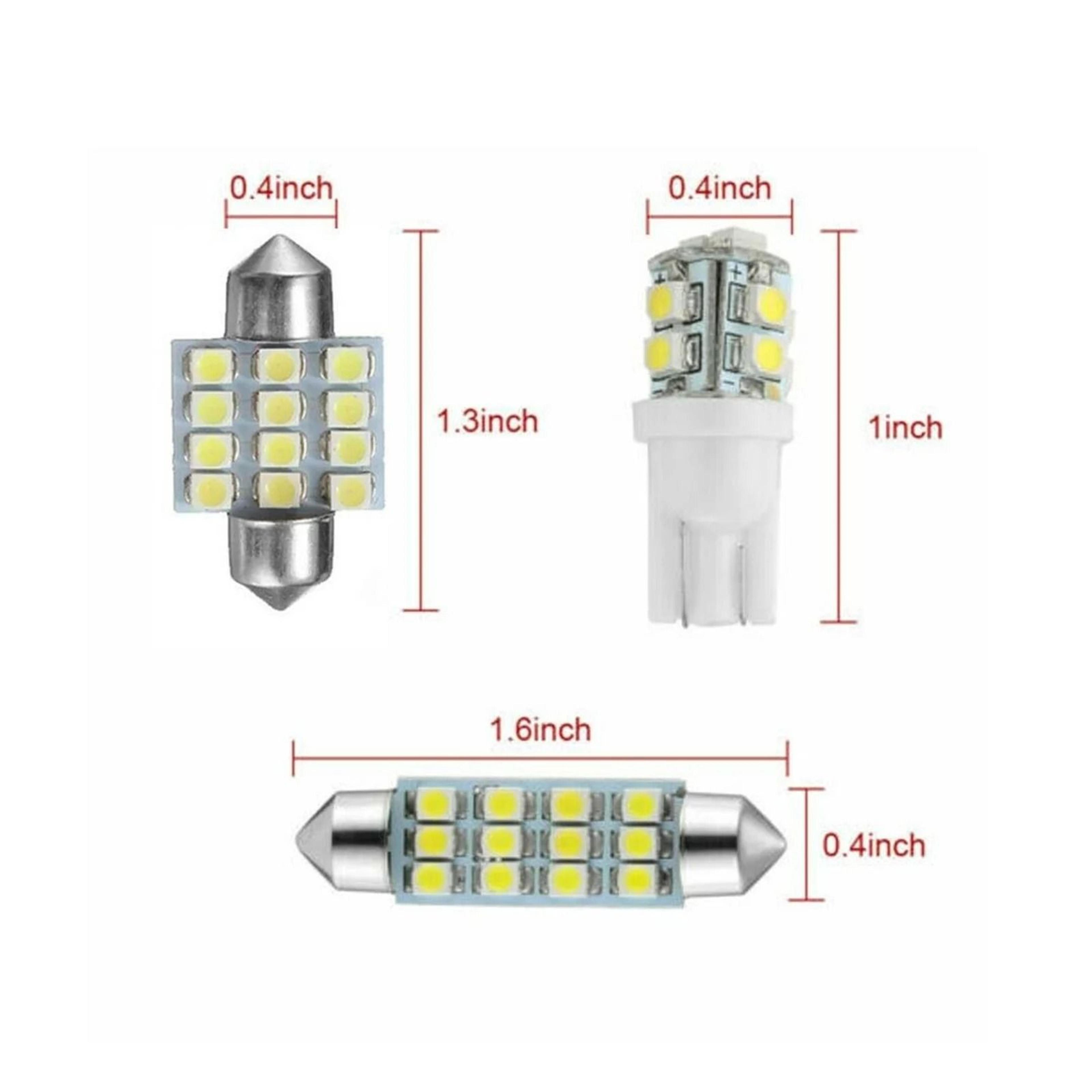 24Piece Car Interior LED Light Kit For Map Dome Trunk And License Plate Lights 4