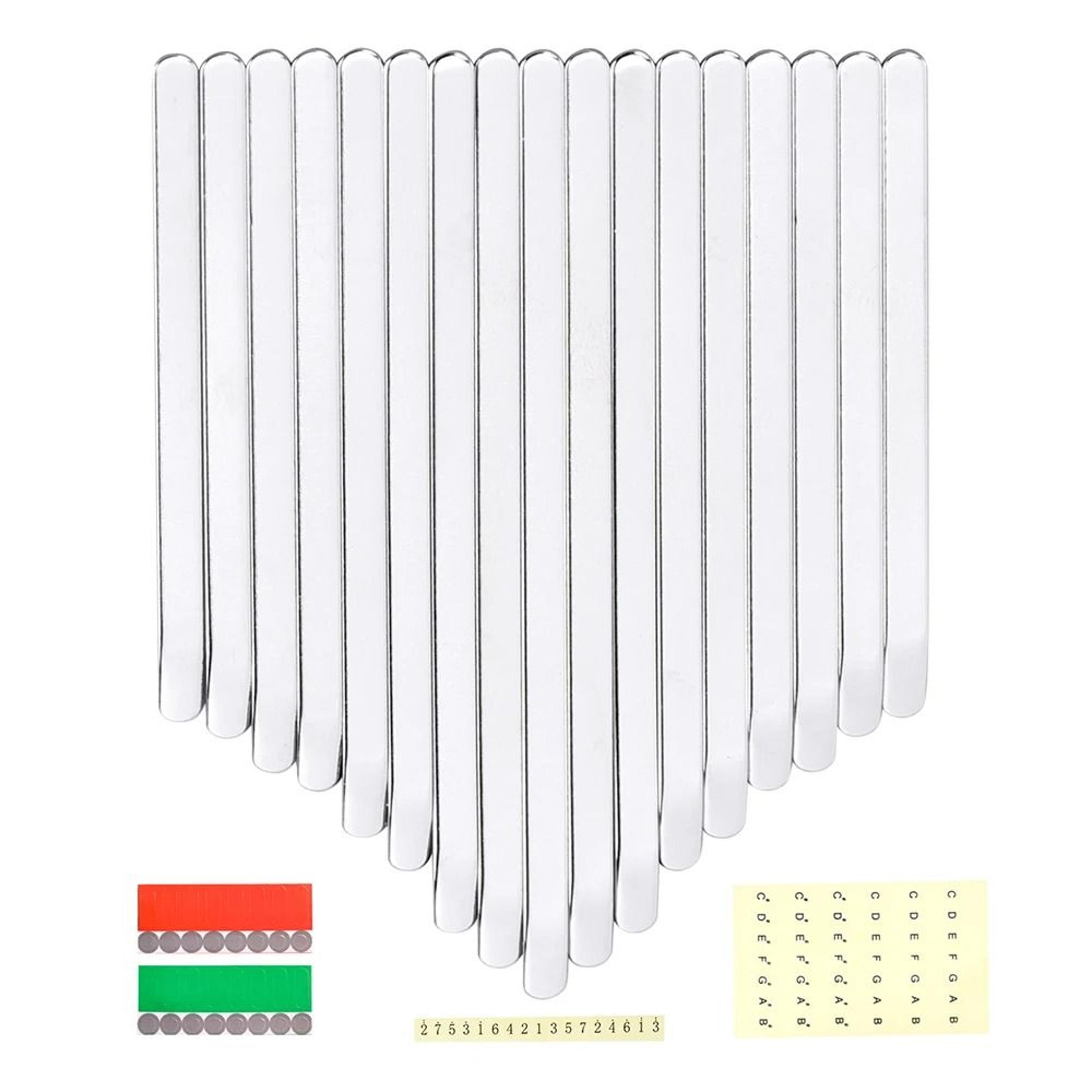 LINGTING 17Key Kalimba Replacement Keys Manganese Steel Tines With Note Stickers 6