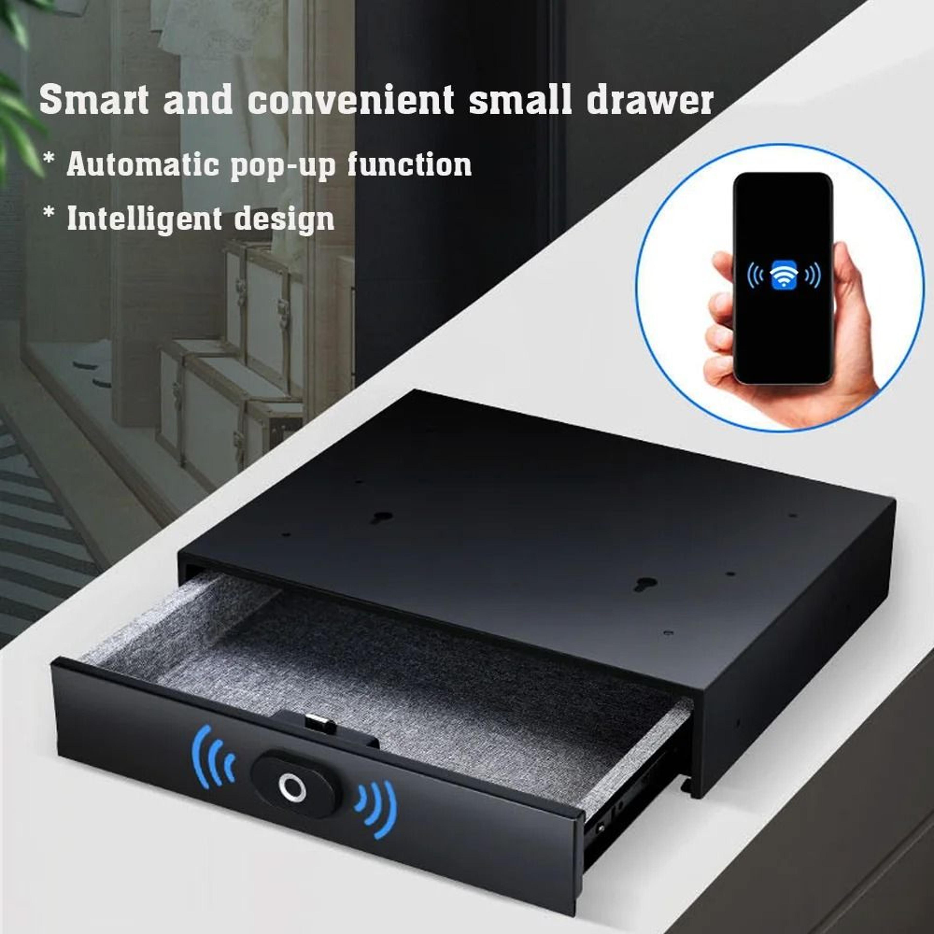 Smart Fingerprint Drawer Safe Hidden Steel Security Box With Touch Unlock 4