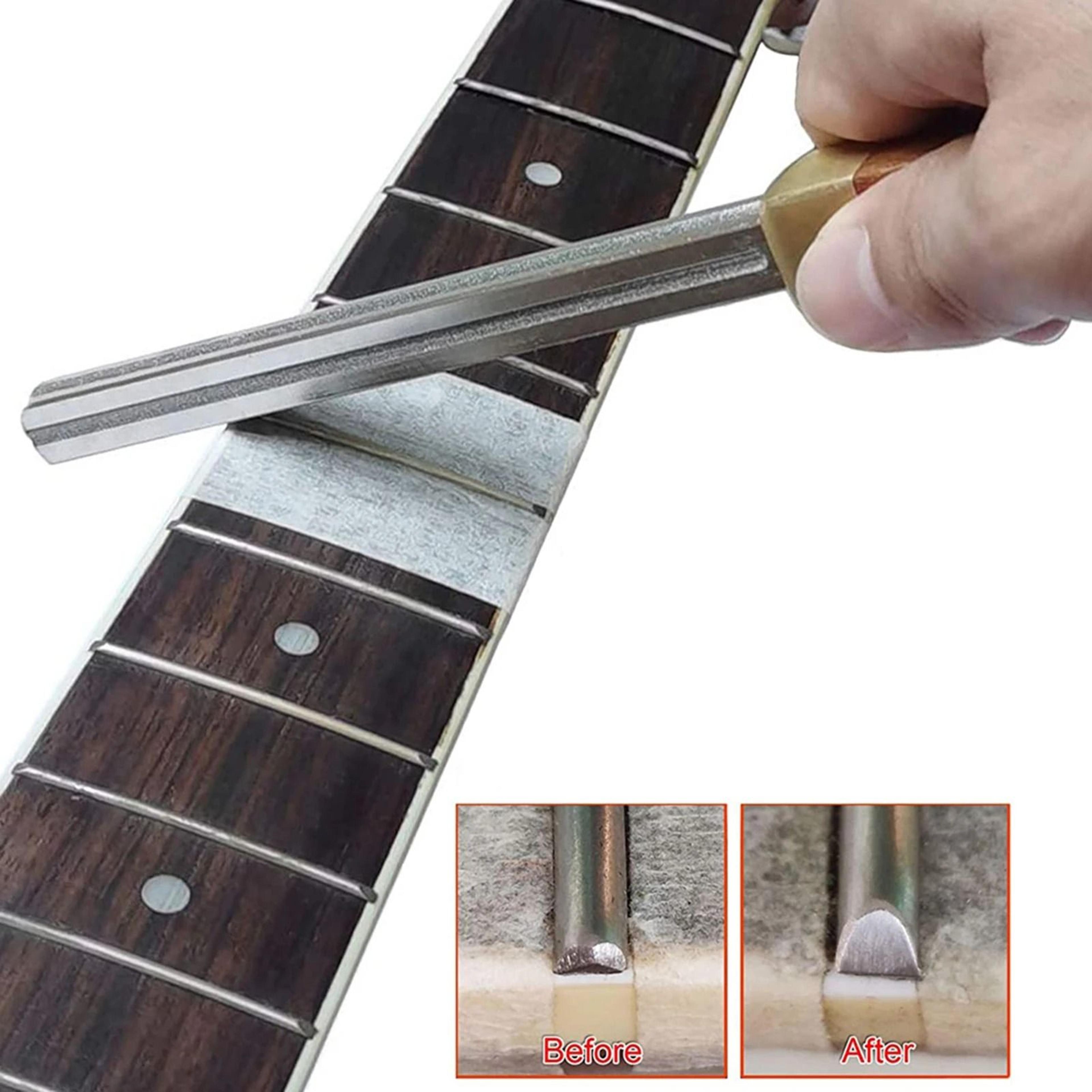 4Edge Diamond Guitar Fret File With Fretboard Guards For Guitar Bass And Ukulele 2