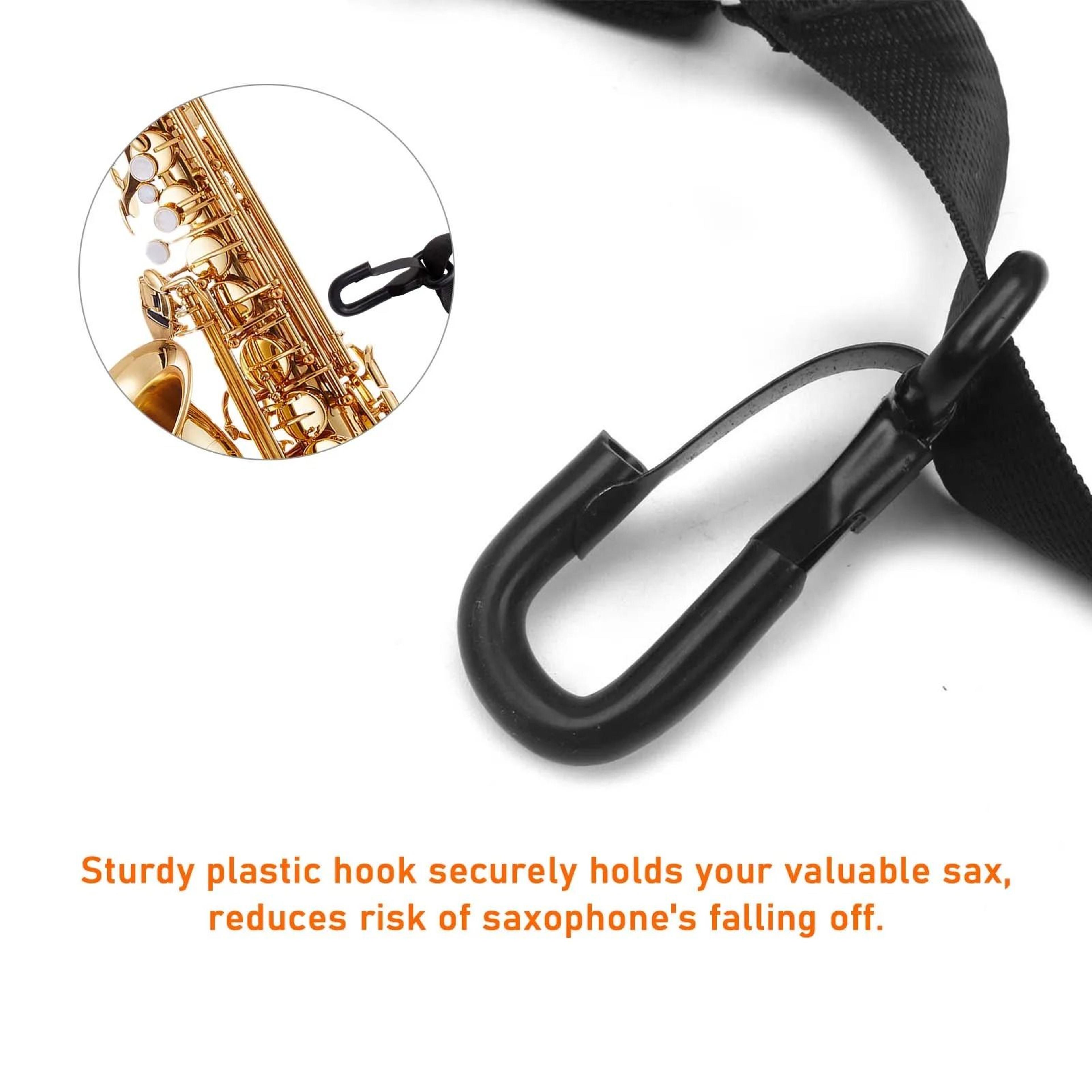 Adjustable Saxophone Shoulder Strap Padded Leather Harness For Soprano Alto Tenor And Baritone Sax 4