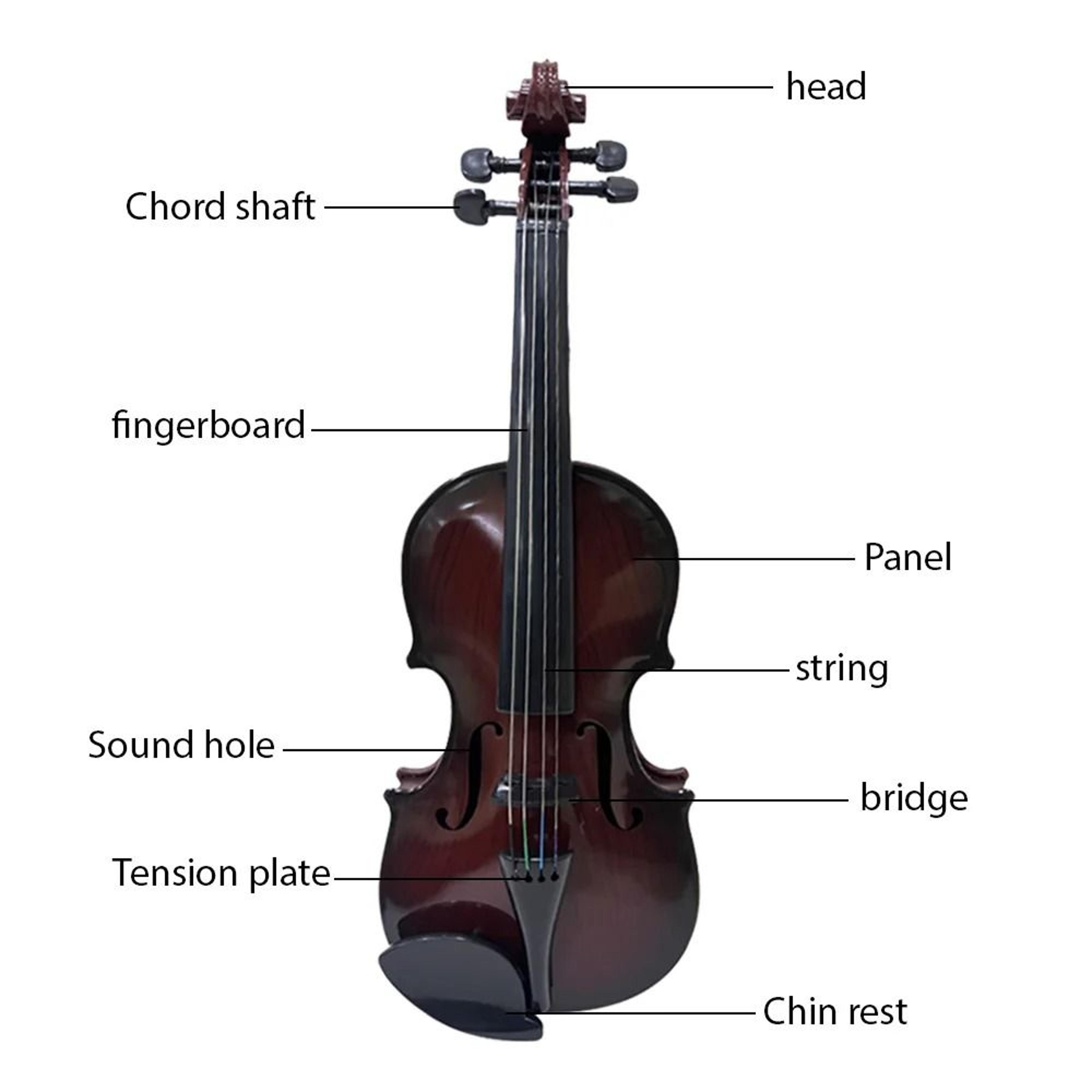 Beginner Simulated Violin Kit With Adjustable Strings And Bow For Practice And Performance Props 4