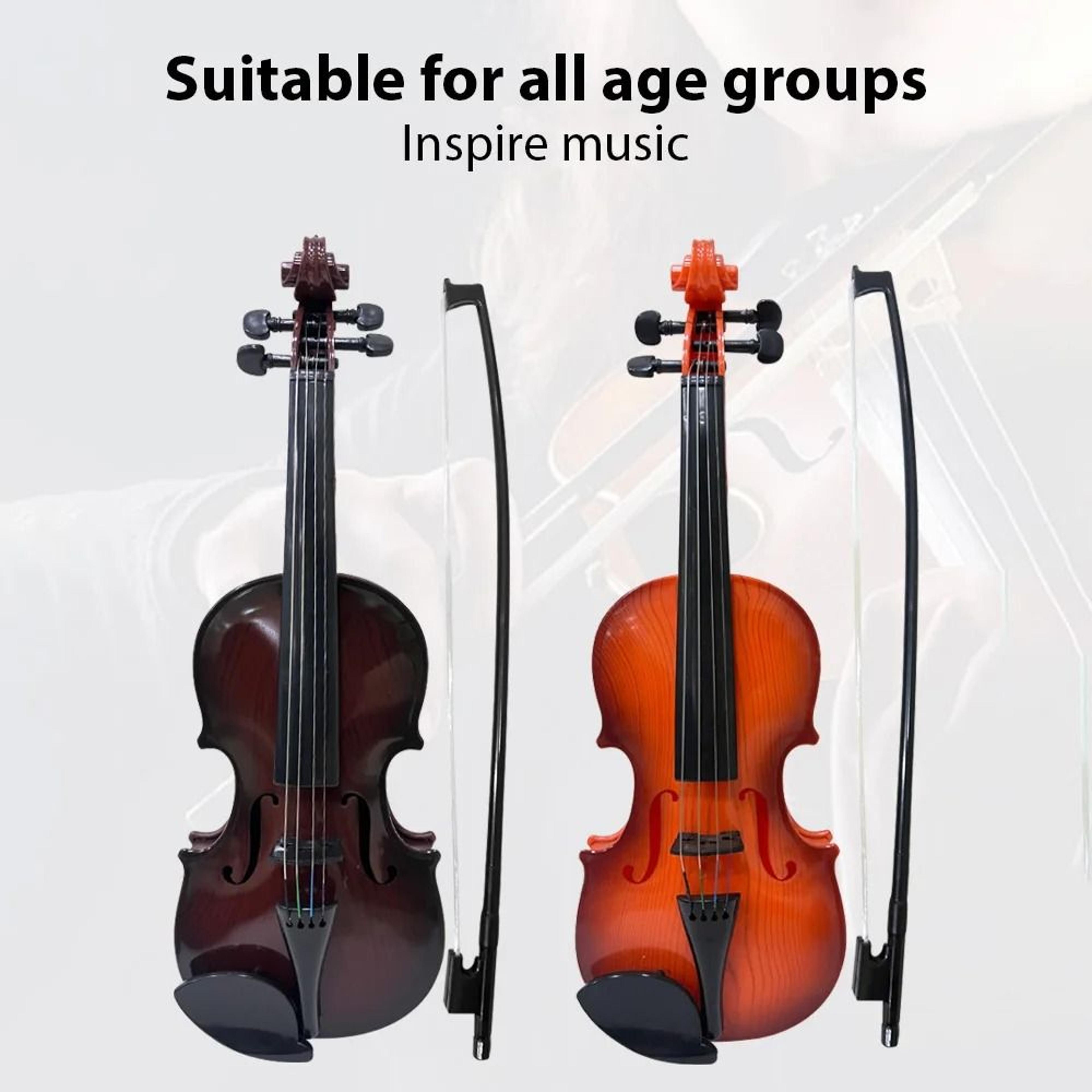 Beginner Simulated Violin Kit With Adjustable Strings And Bow For Practice And Performance Props 3