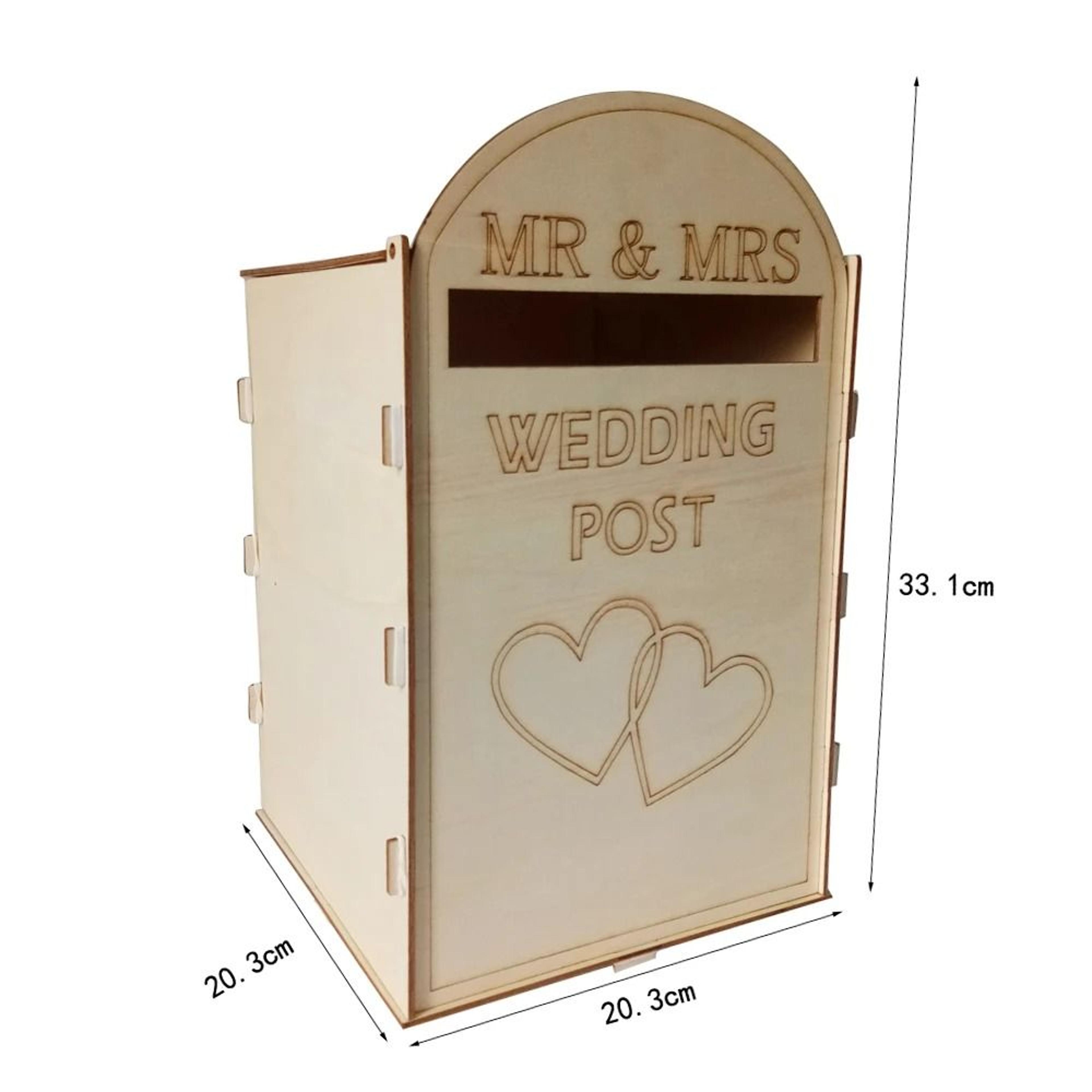 Rustic Wooden Wedding Card Box With Lock DIY Gift Card Holder For Reception 1