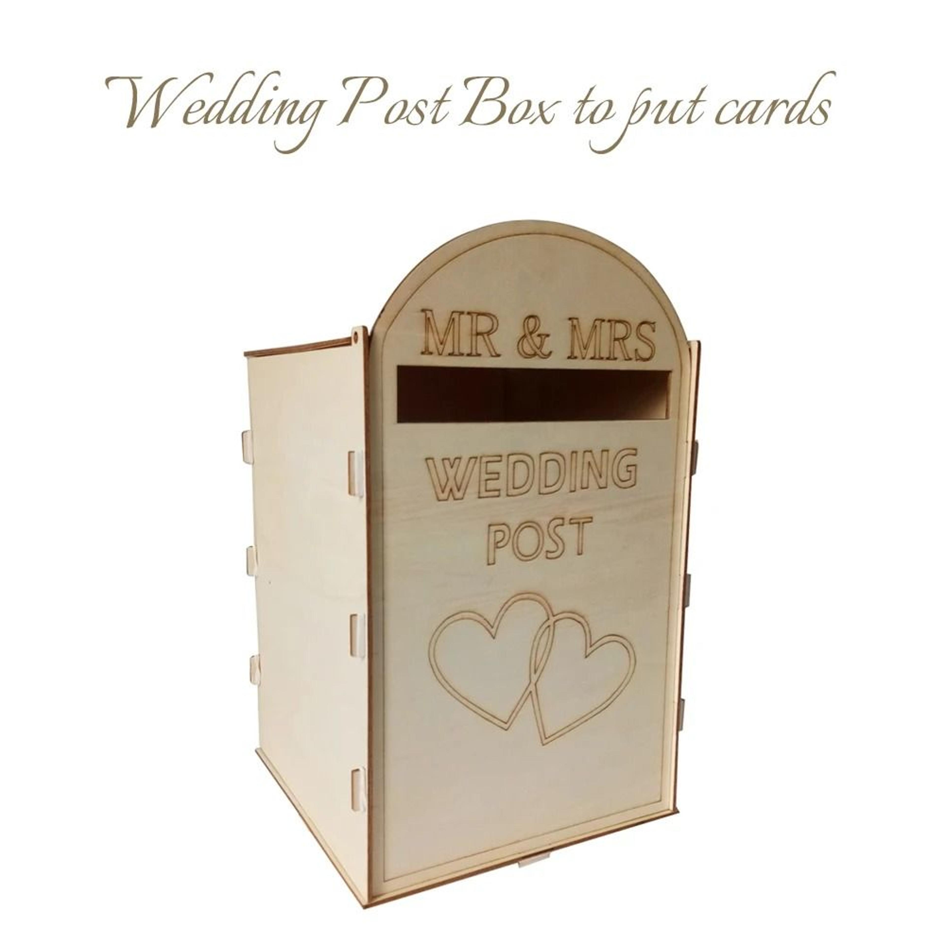 Rustic Wooden Wedding Card Box With Lock DIY Gift Card Holder For Reception 2