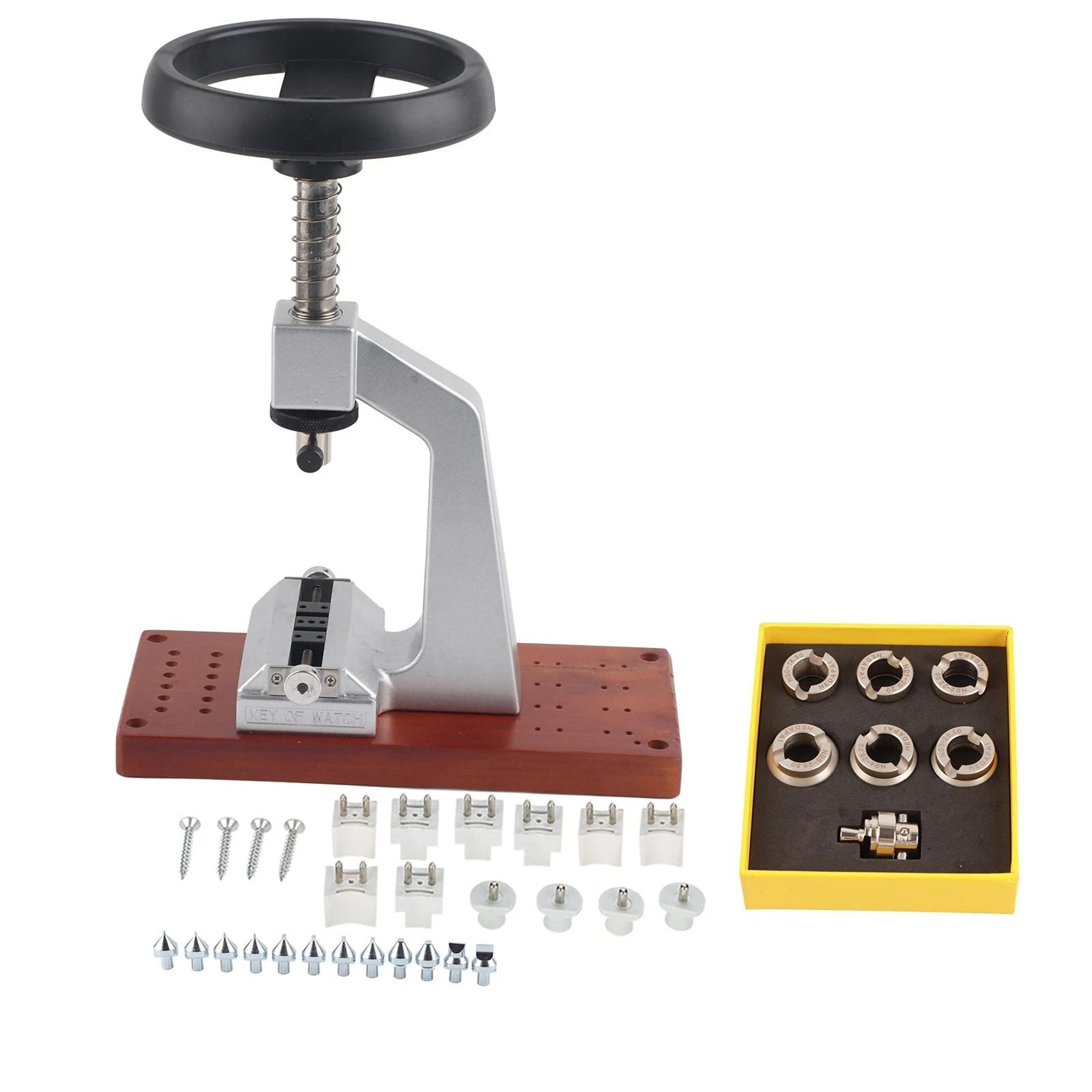 Professional Bench Watch Case Opener With 6 Dies And Adjustable Case Holder 6