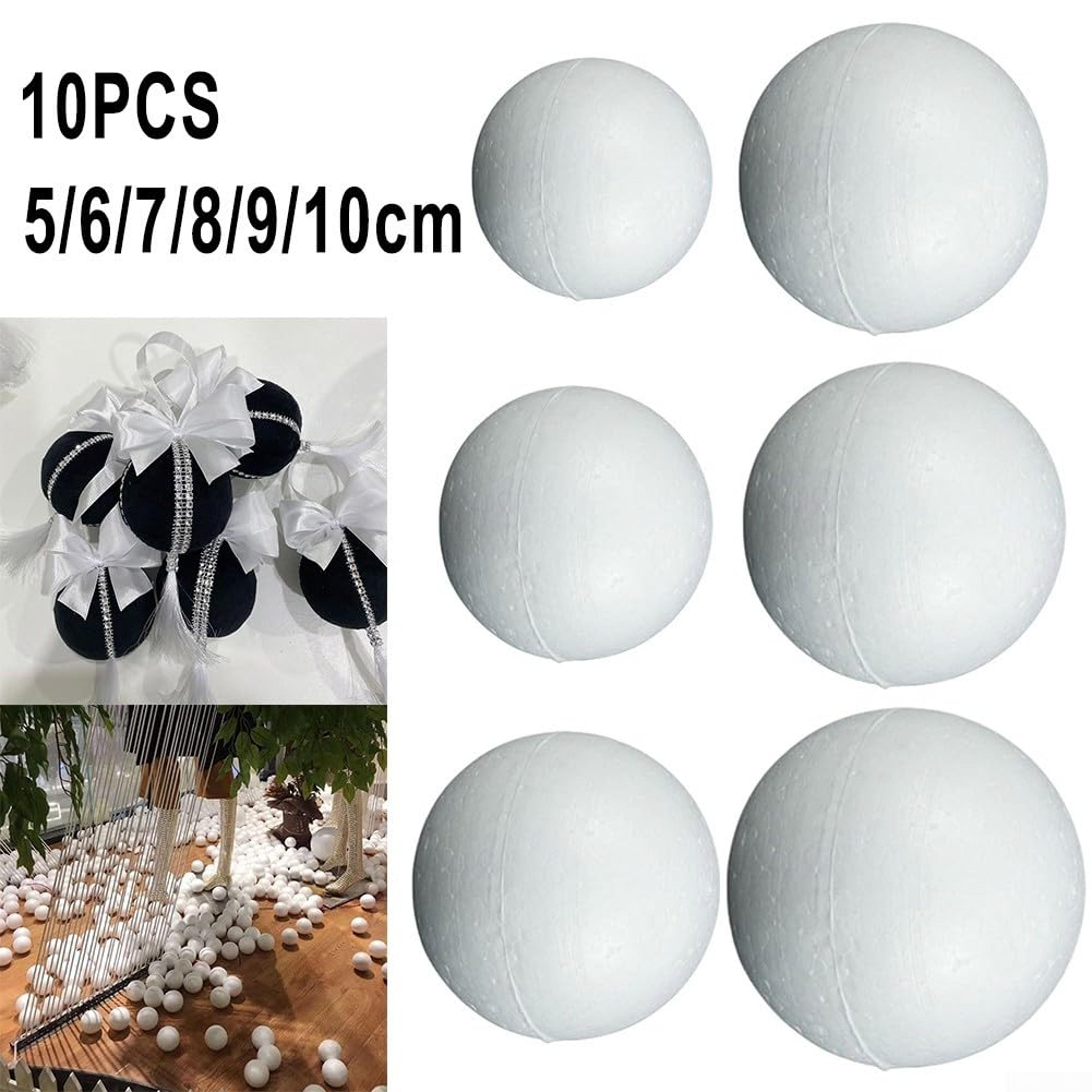 10-piece polystyrene foam balls 50–100mm round diy craft spheres