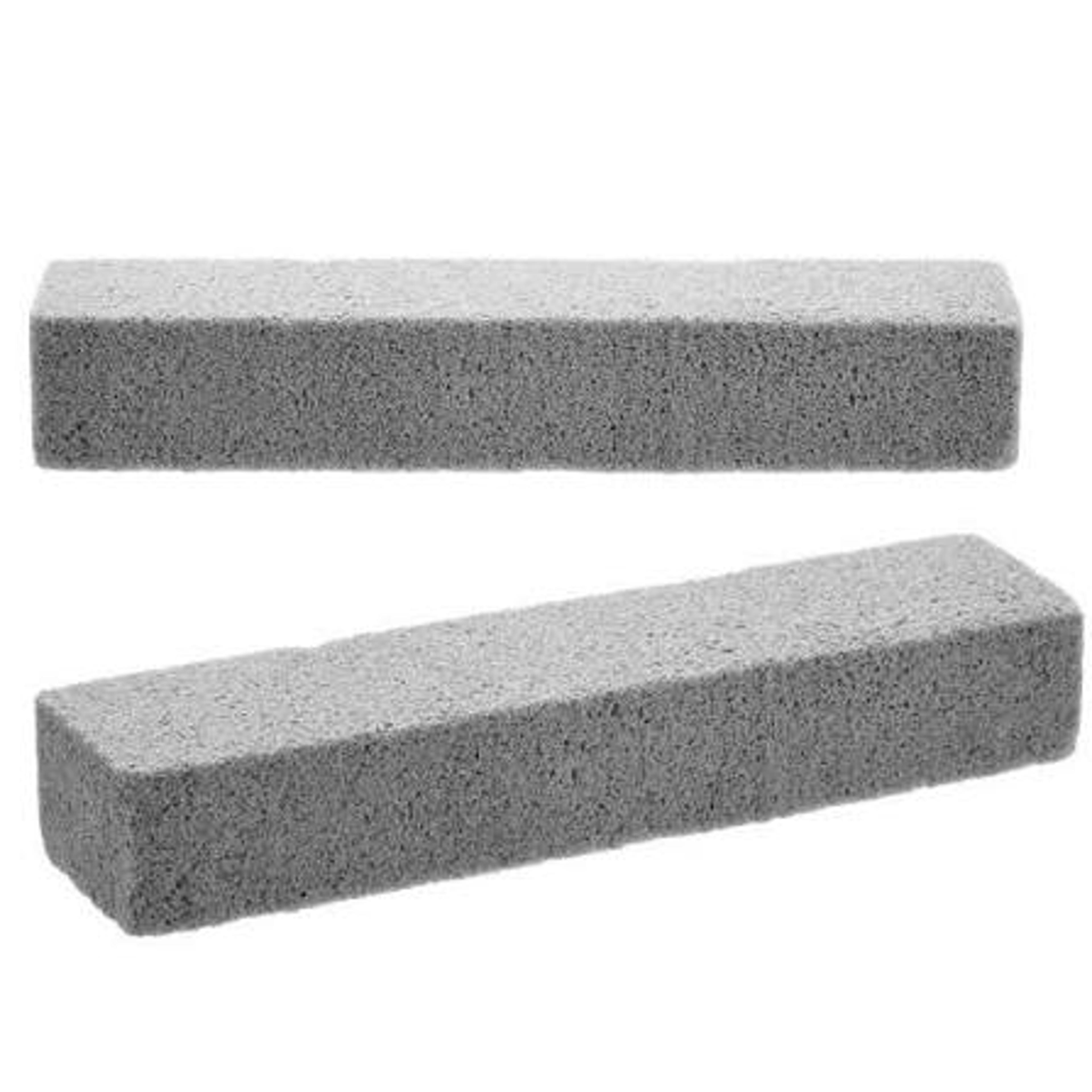 2-piece pumice cleaning stone grey scouring sticks for toilet bowl and hard water stains