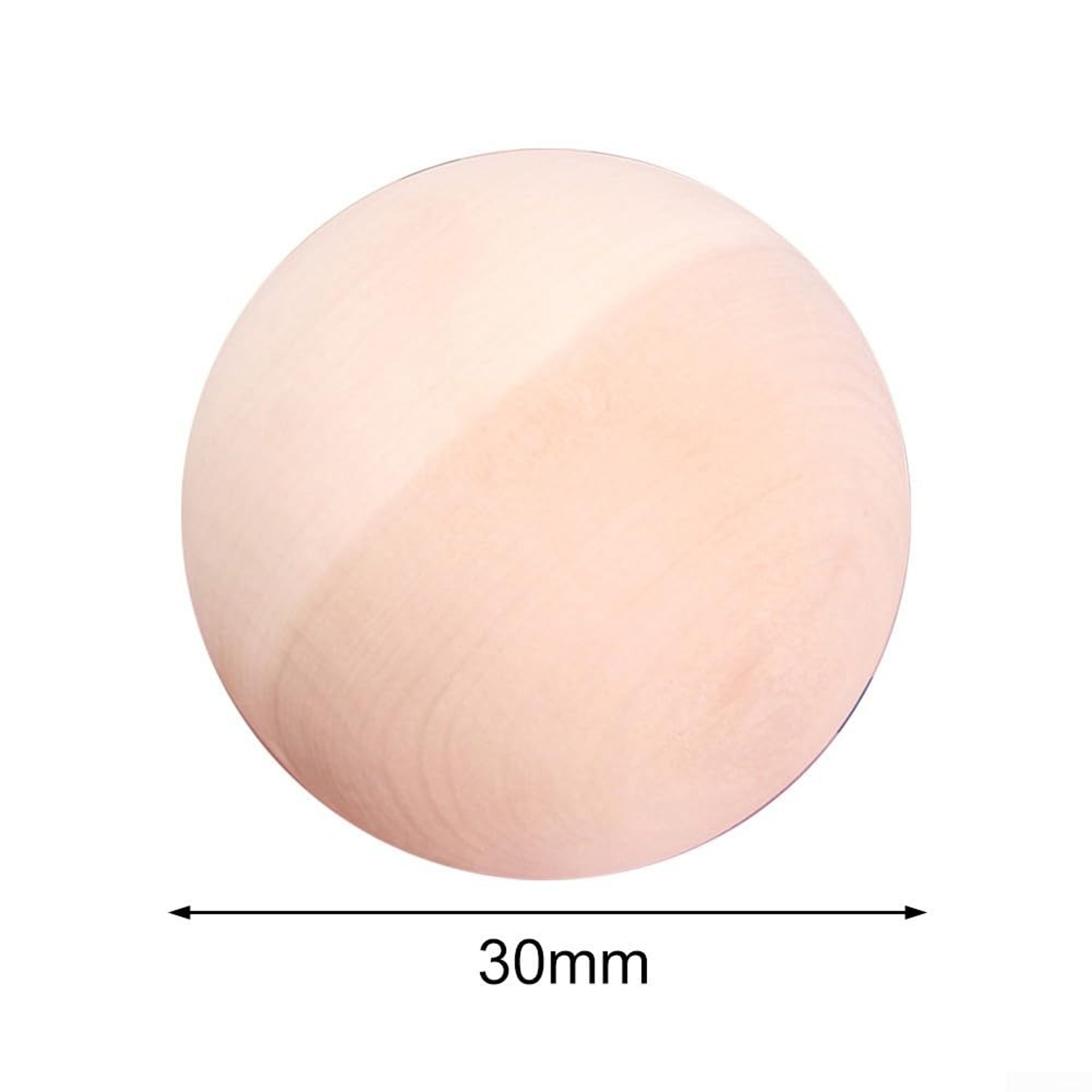 Natural Wooden Craft Ball 3060mm Unfinished Round Hardwood Sphere For DIY Painting 2