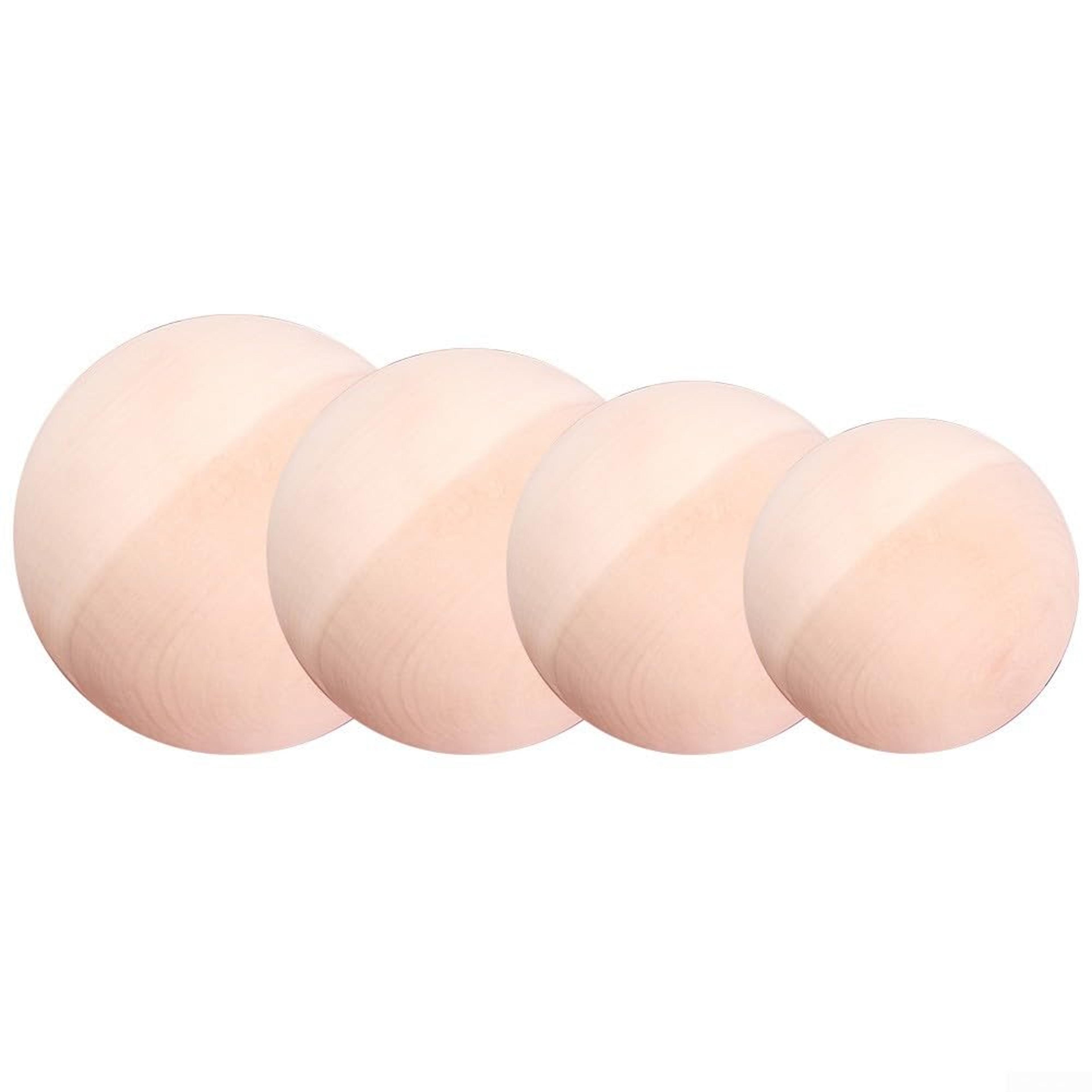 Natural Wooden Craft Ball 3060mm Unfinished Round Hardwood Sphere For DIY Painting 3
