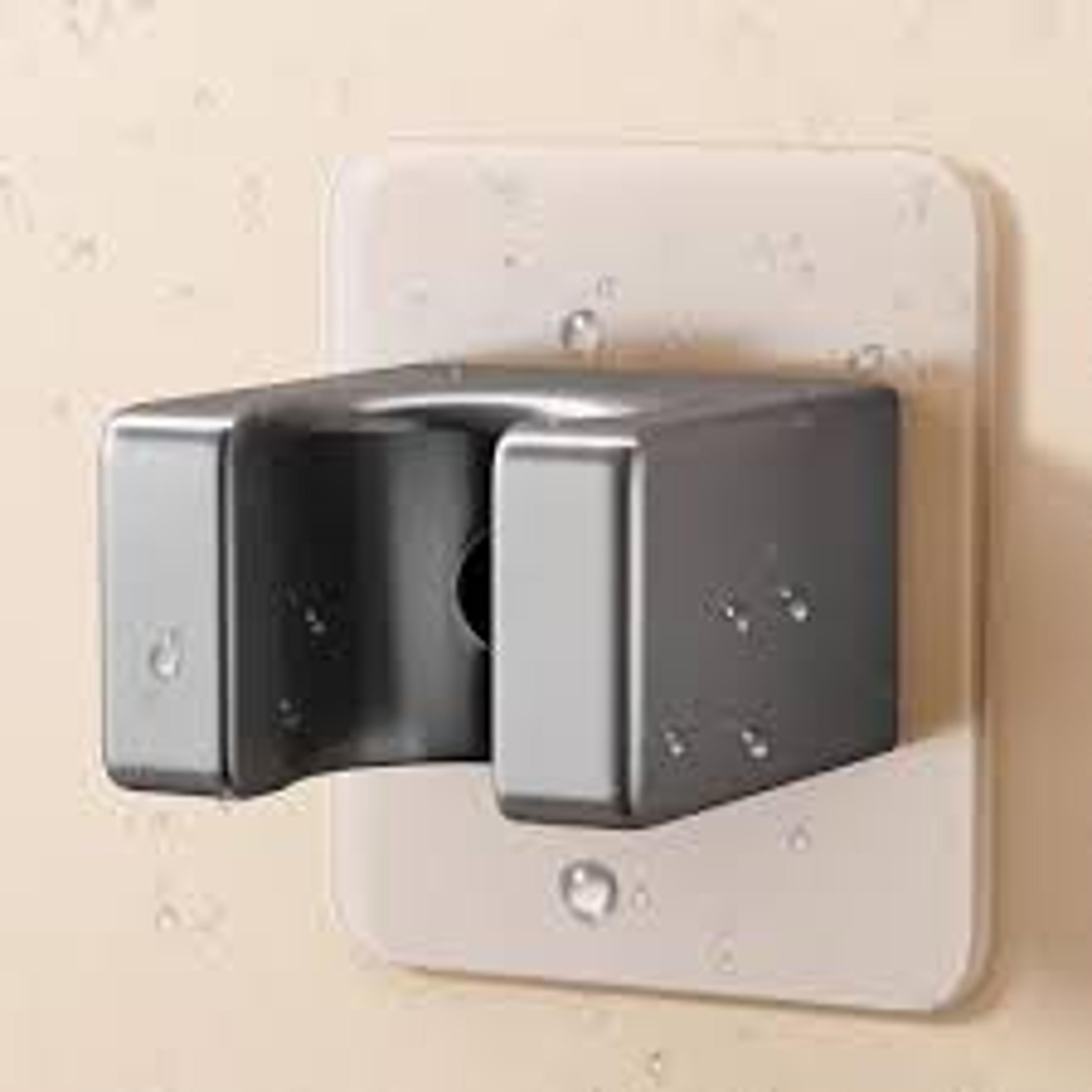 Adjustable No Drill Shower Head Holder Waterproof Adhesive Wall Bracket For Handheld Showers 6