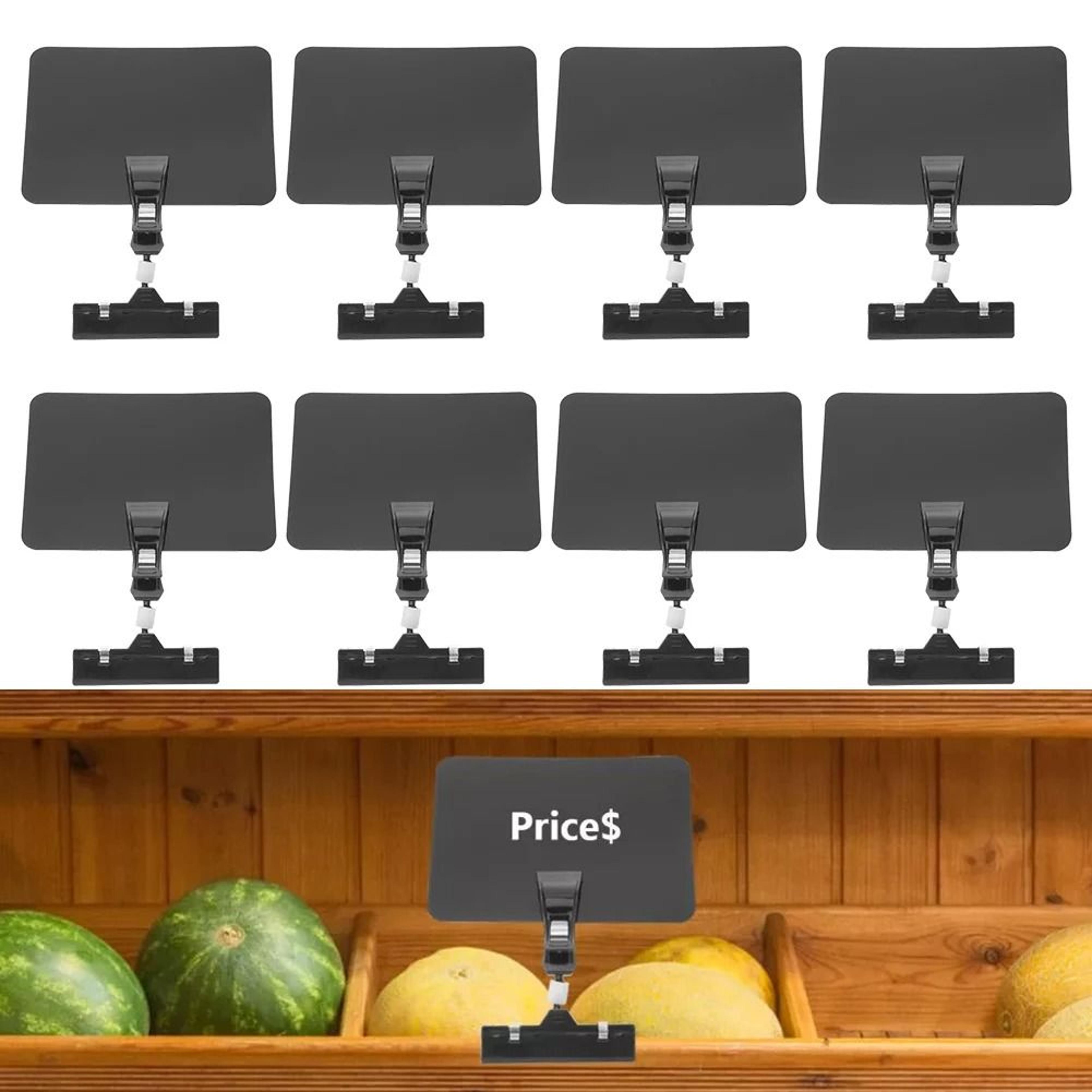8-piece mini chalkboard sign clips waterproof basket labels for retail displays