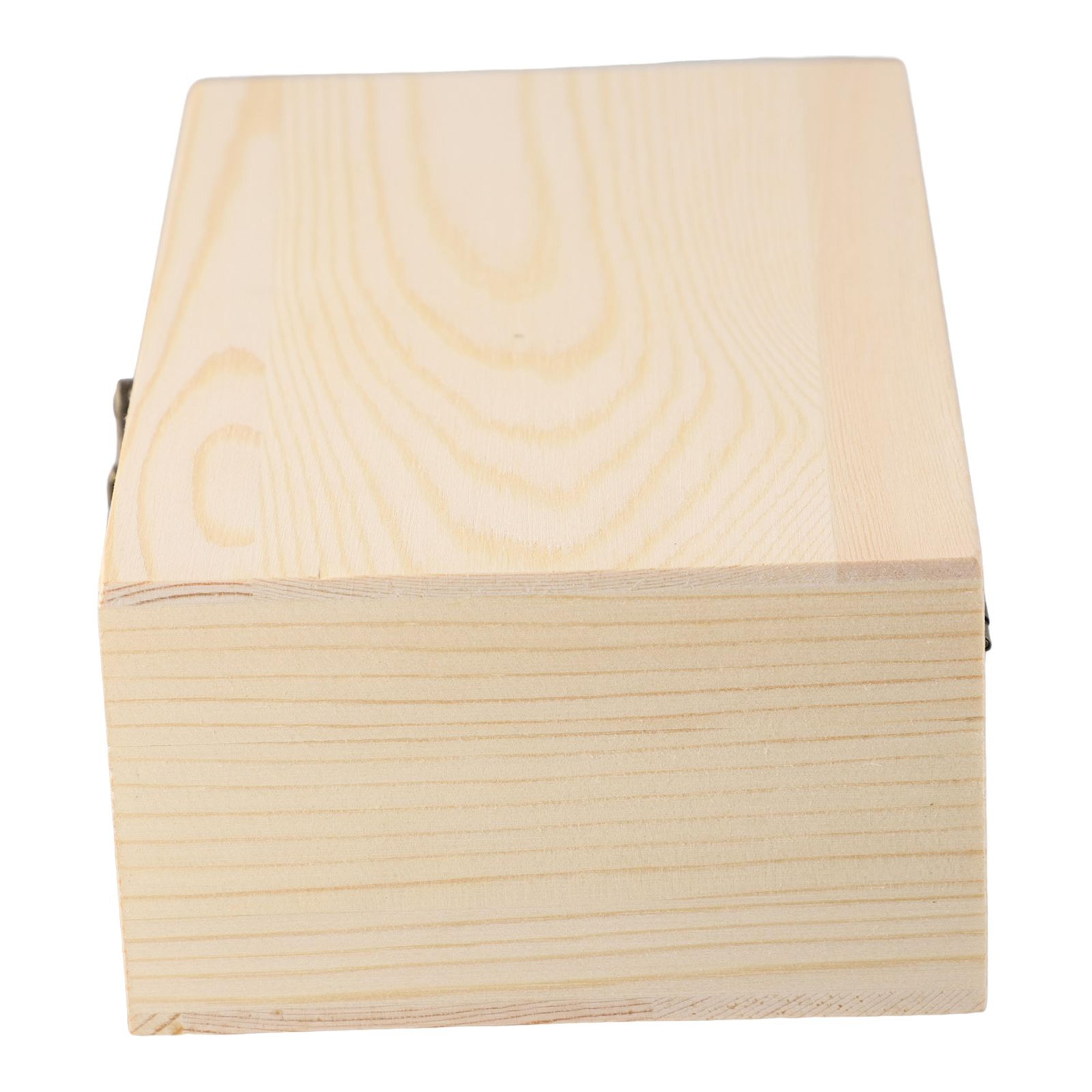 Pine Wood Hinged Storage Box S M L Desktop Jewelry And DIY Craft Case 7