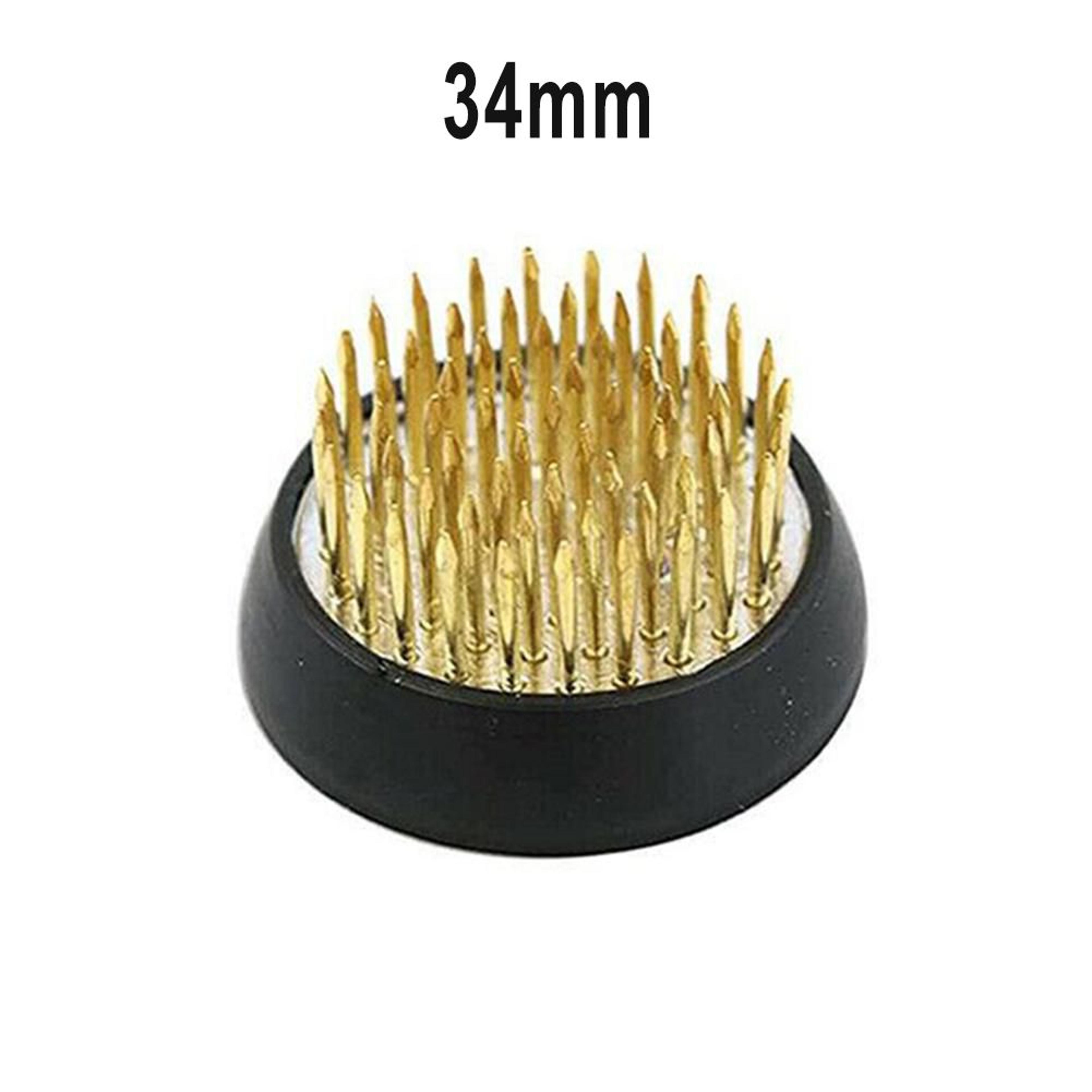 Round Ikebana Kenzan Flower Frog Spiky Floral Arrangement Holder With Rubber Base 2