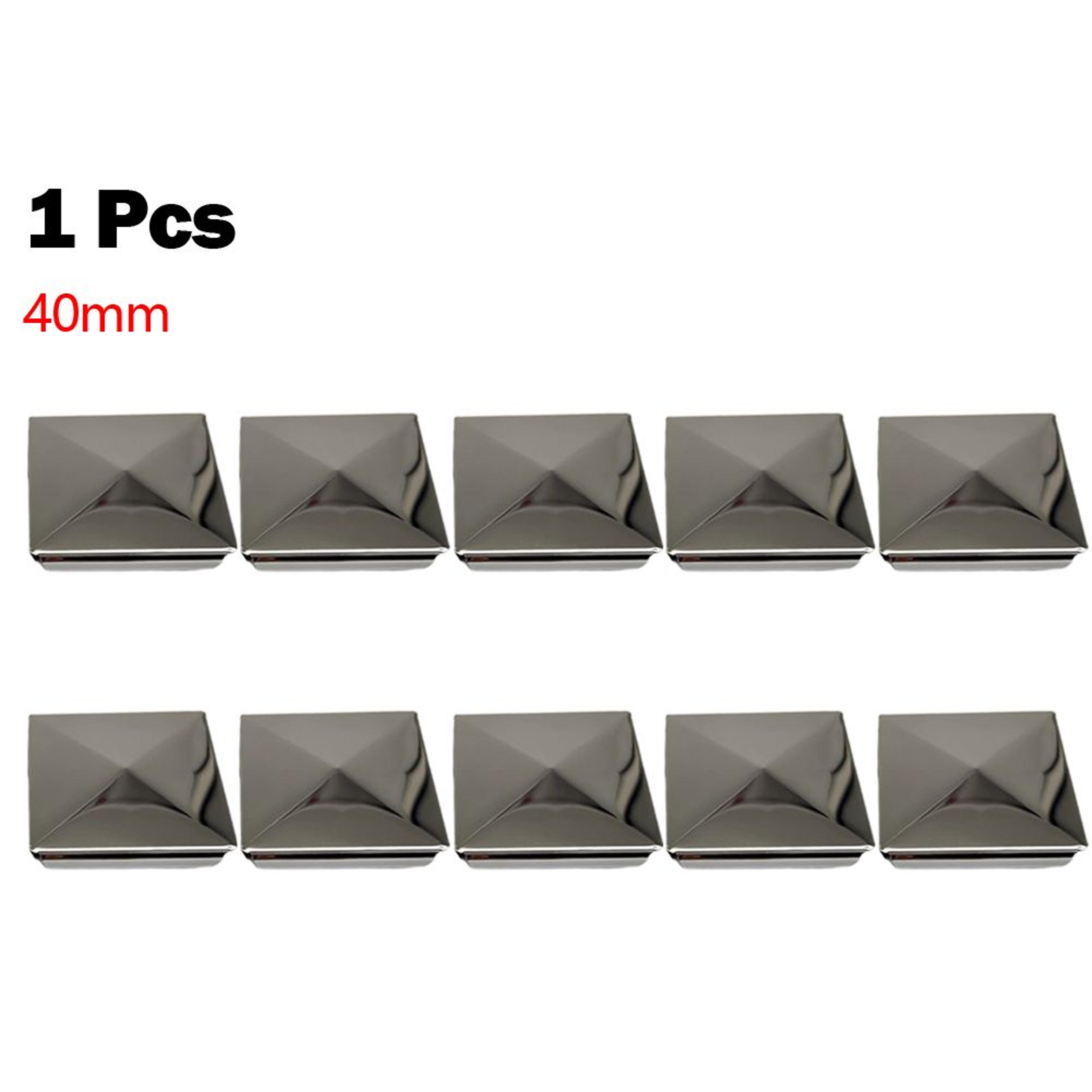 110Piece Square Post Cap Stainless Steel Pyramid Cover For Fence And Garden Posts 16