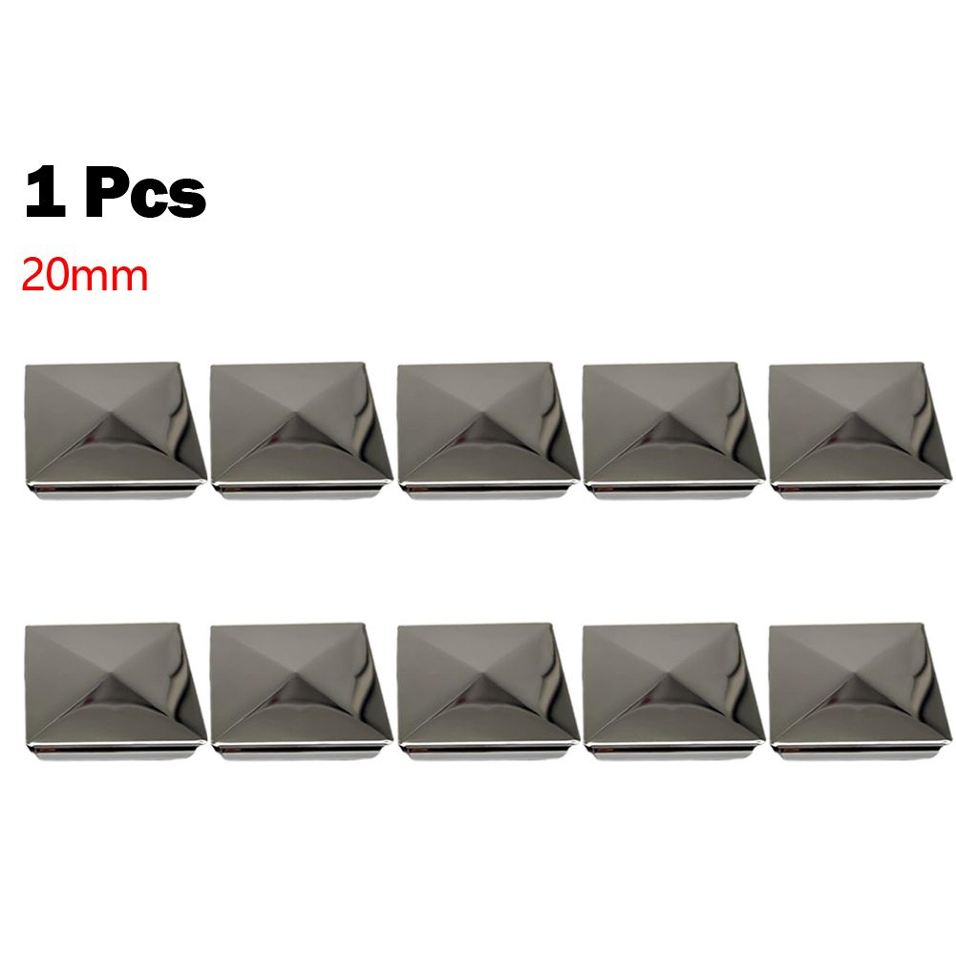 110Piece Square Post Cap Stainless Steel Pyramid Cover For Fence And Garden Posts 12