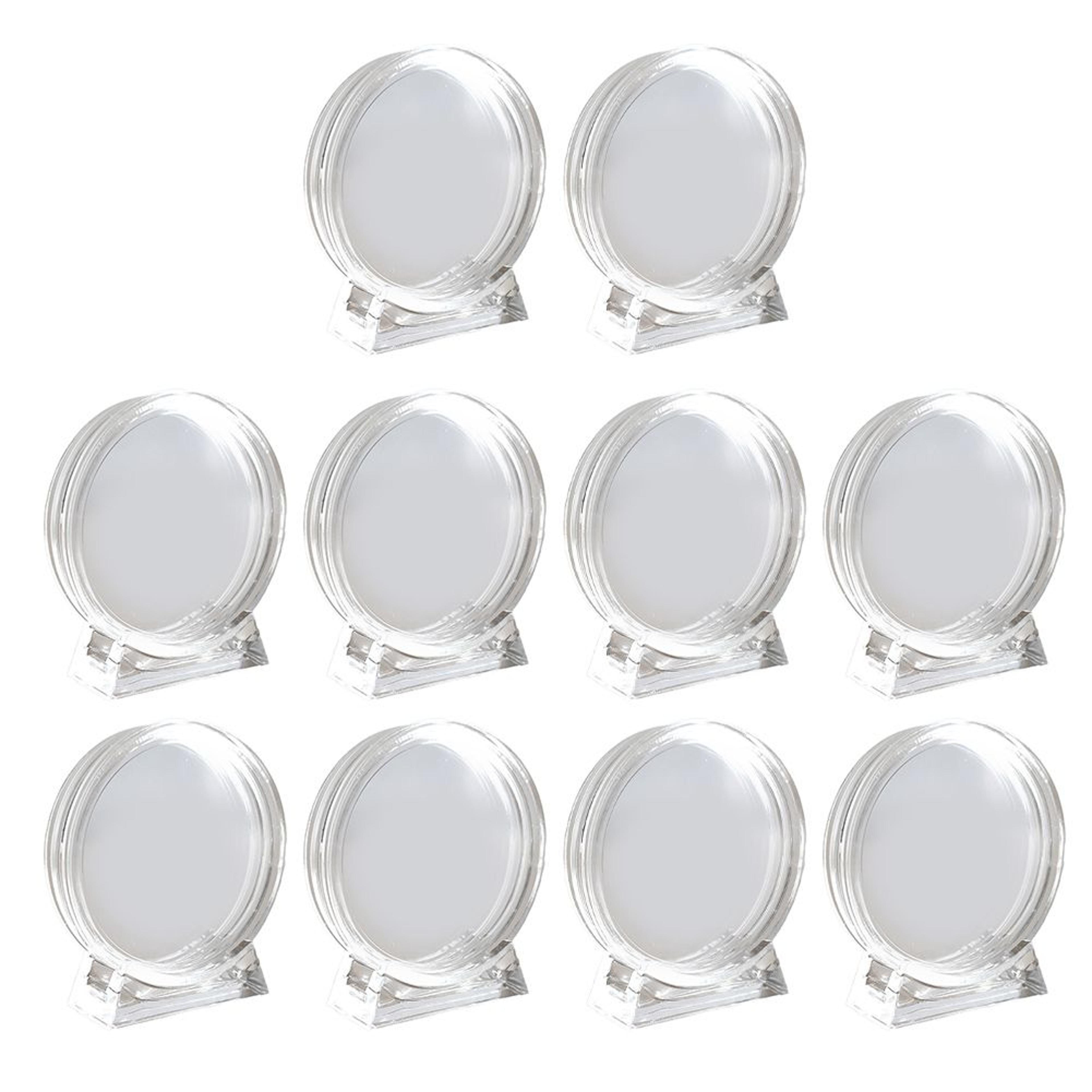 510Piece 40mm Coin Display Capsules Clear Acrylic Cases With Adjustable Size Inserts 4