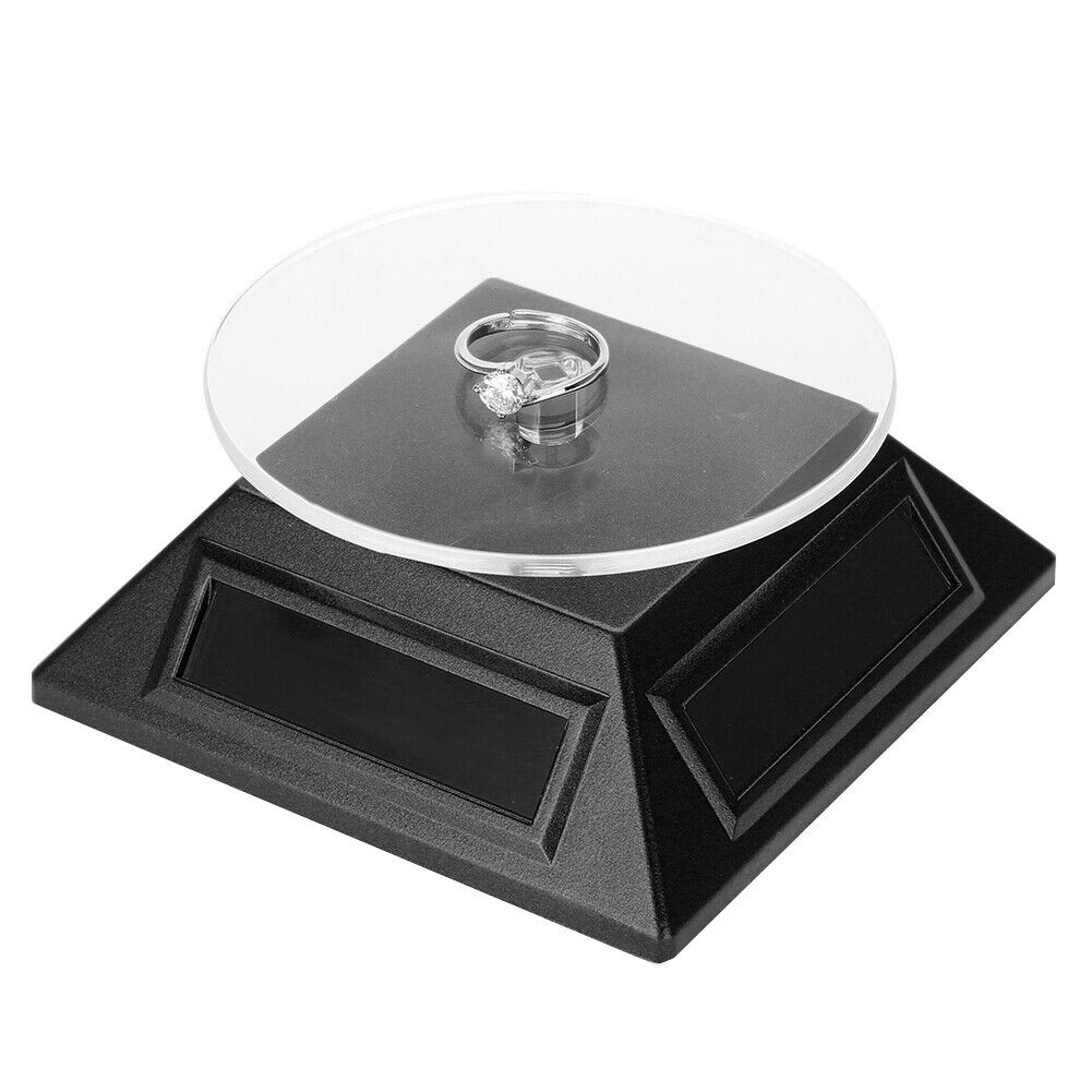 Solar 360 Degree Turntable Jewelry And Watch Rotating Display Stand 5