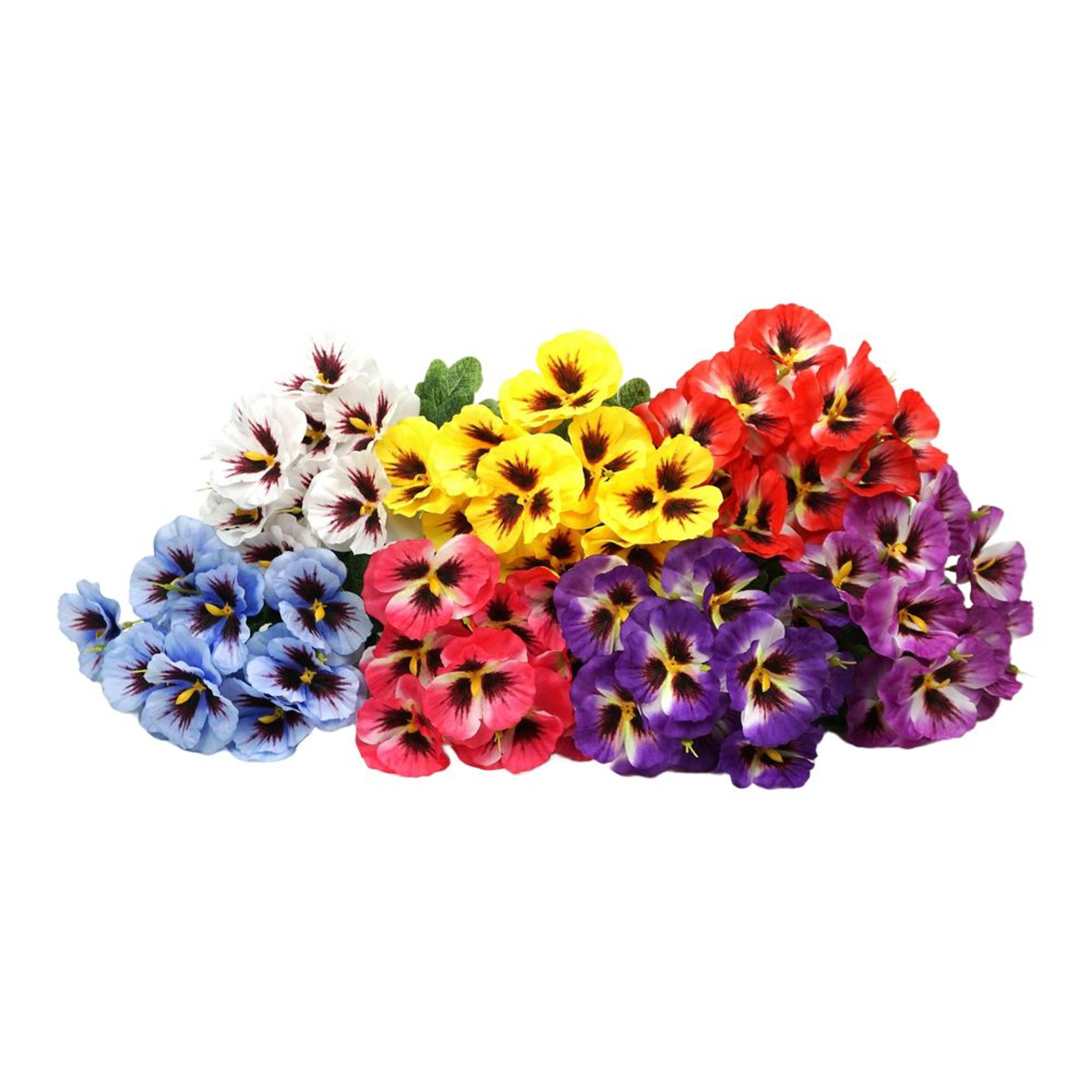 artificial pansy flowers silk floral bouquet for wedding and home decor